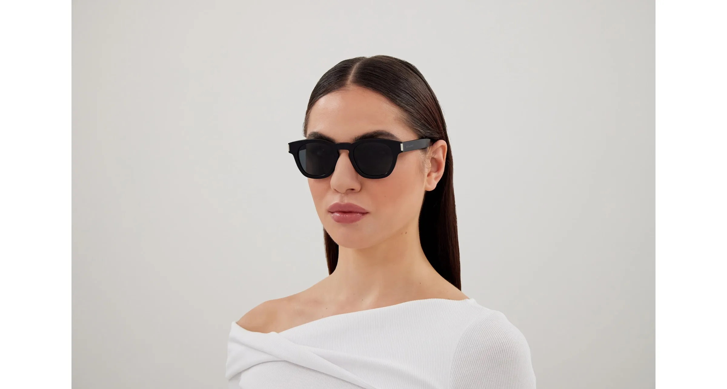 SAINT LAURENT SL 746 001 Occhiali da sole Acetato Nero Nero Rotonda - immagine 4