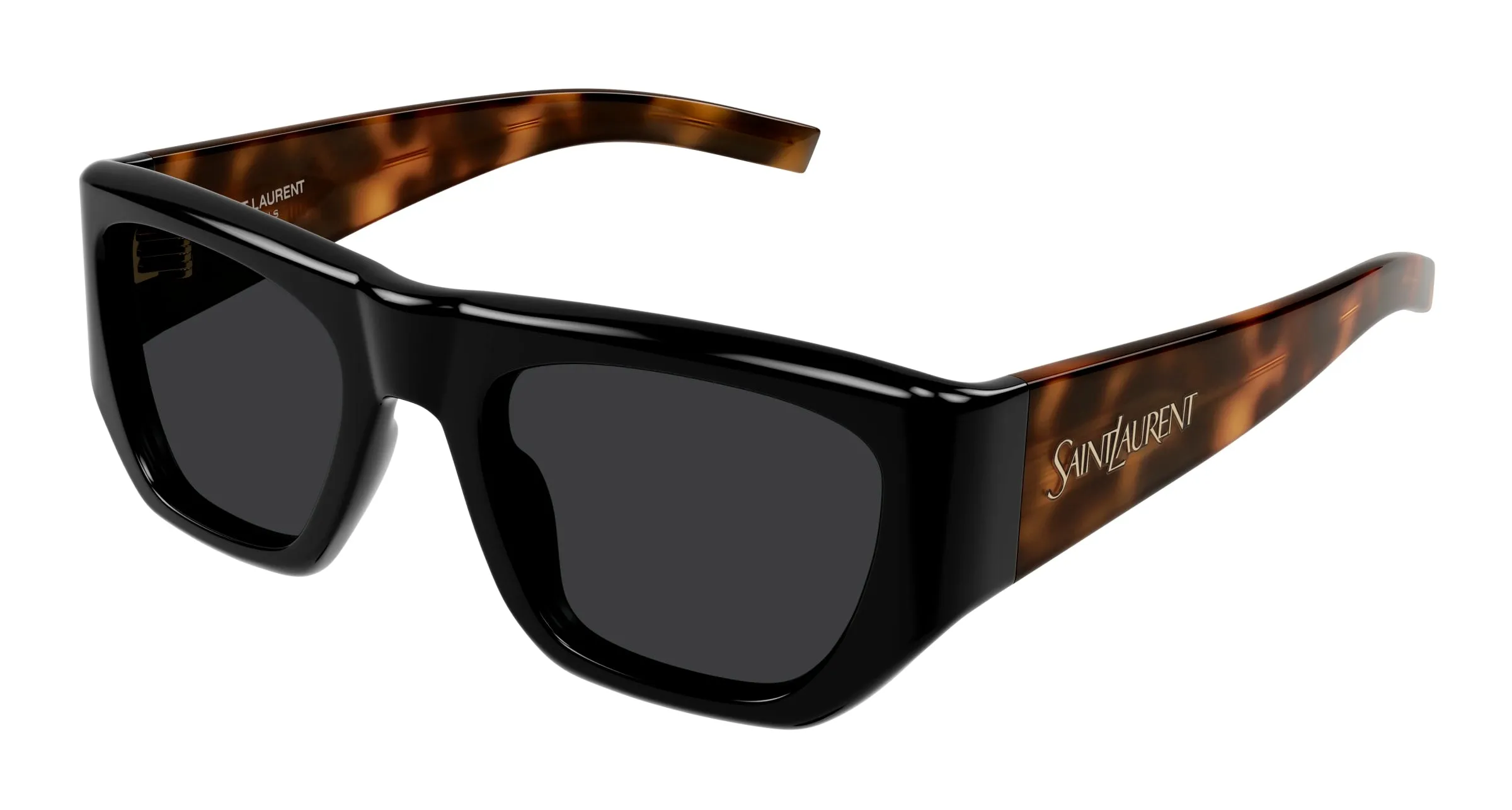 SAINT LAURENT SL 740 004 Occhiali da sole Acetato Nero Nero Squadrata - immagine 1