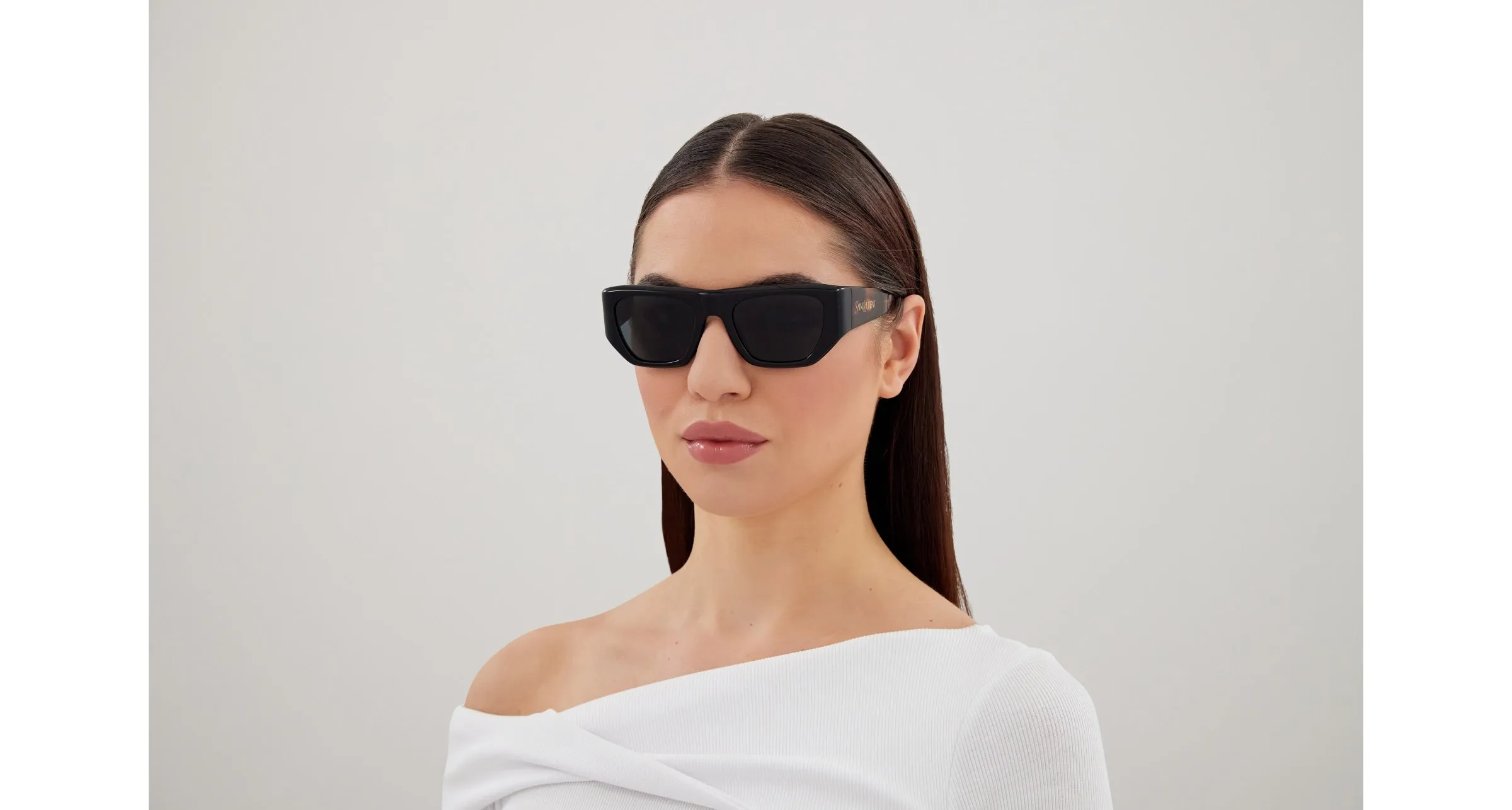 SAINT LAURENT SL 740 004 Occhiali da sole Acetato Nero Nero Squadrata - immagine 4