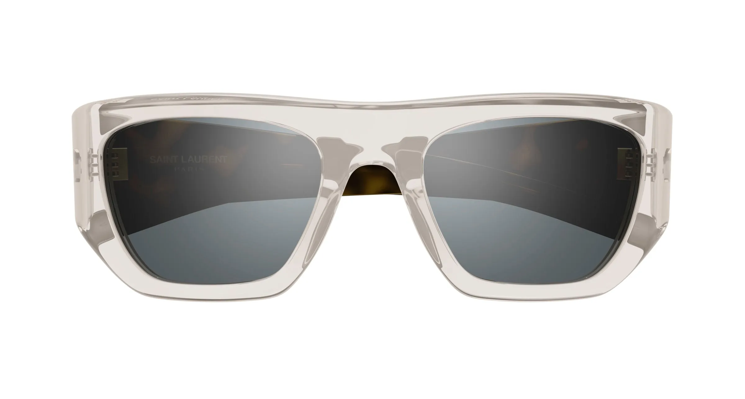 SAINT LAURENT SL 740 003 Occhiali da sole Acetato Beige Argento Squadrata - immagine 2