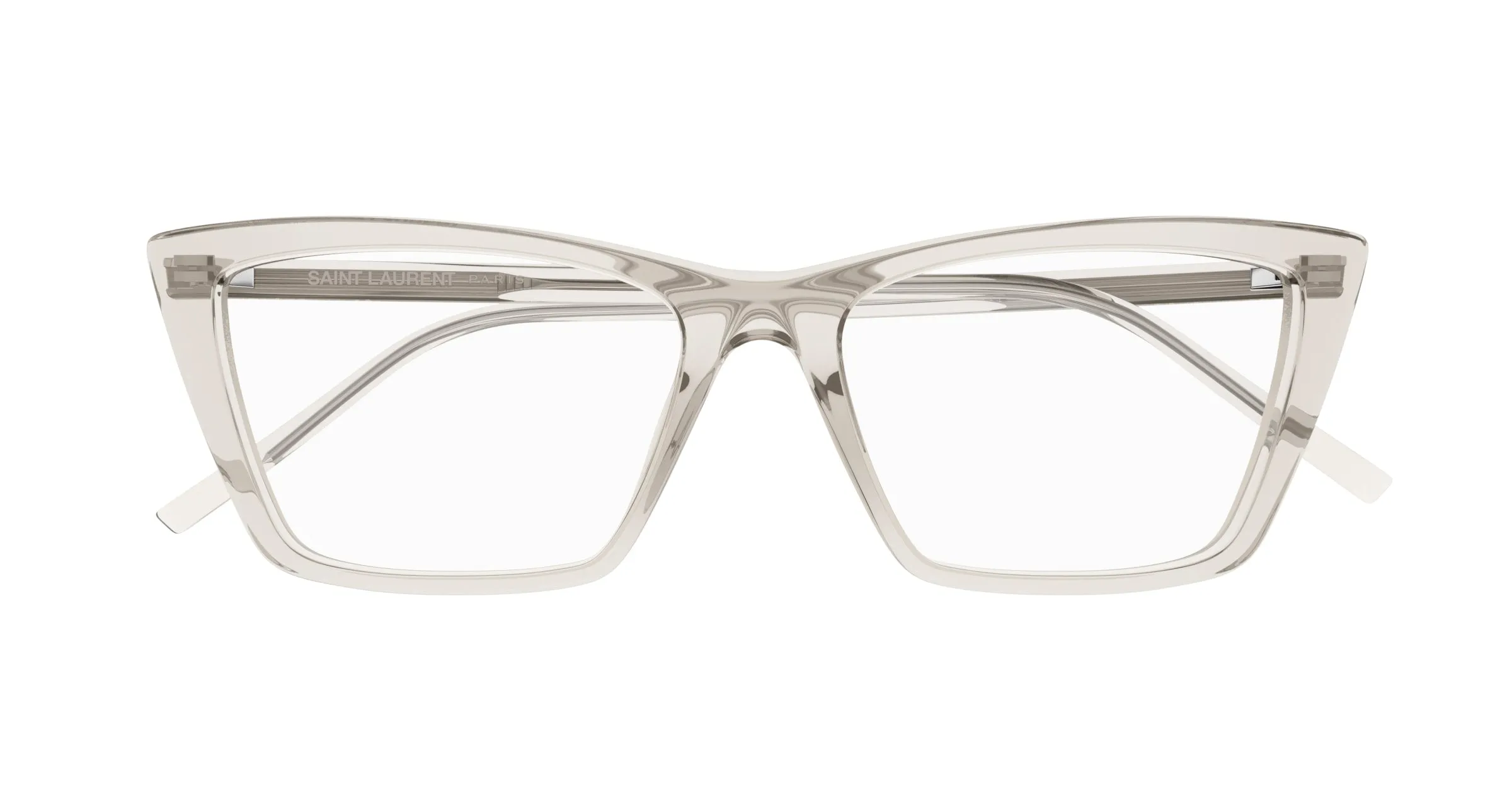 SAINT LAURENT SL 737 MICA THIN OPT 004 Montature da vista Acetato Beige Trasparente Squadrata ["Antiriflesso"] - immagine 2