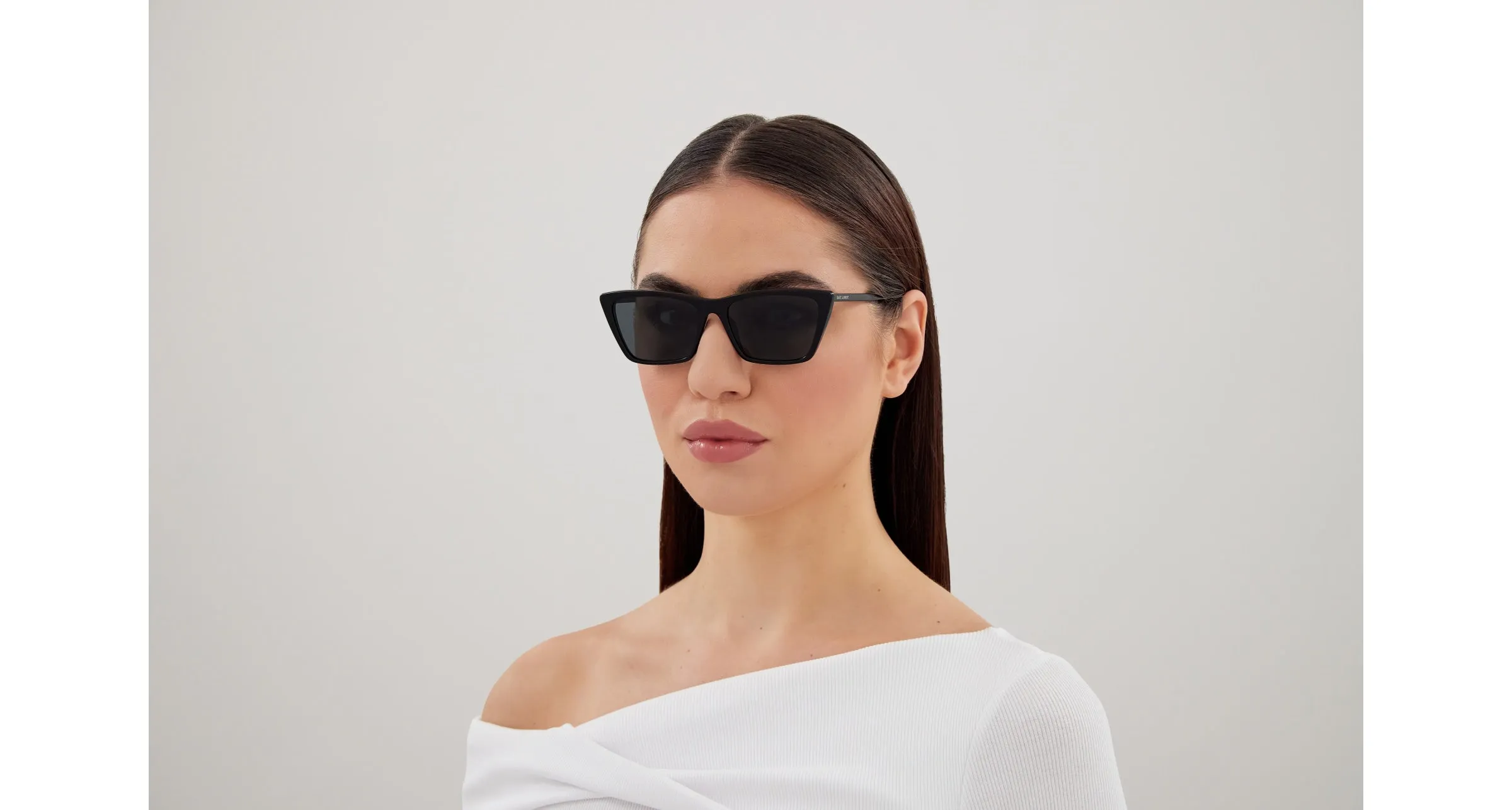 SAINT LAURENT SL 737 MICA THIN 001 Occhiali da sole Acetato Nero Nero Squadrata - immagine 4