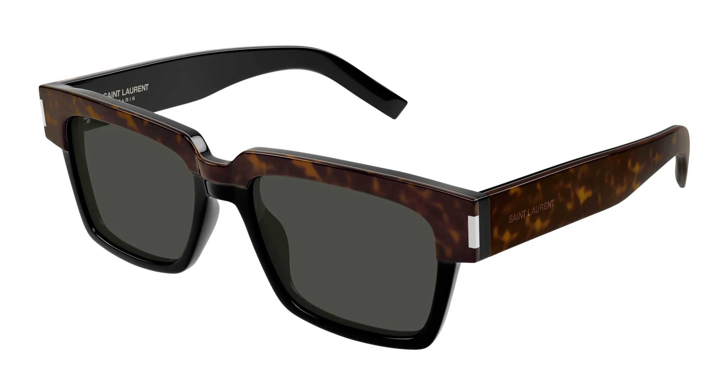 SAINT LAURENT SL 732 VADIM 003 Occhiali da sole Acetato Havana Grigio Squadrata - immagine 1