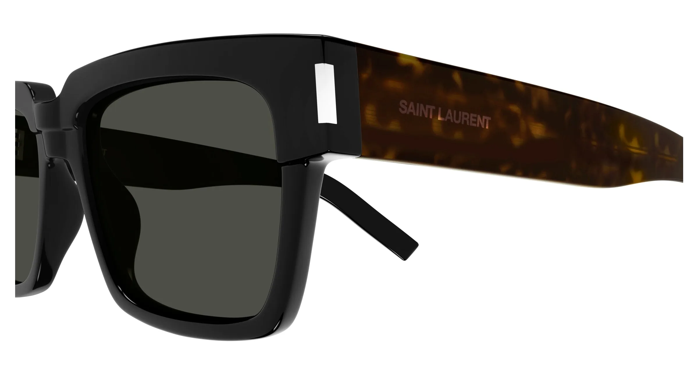 SAINT LAURENT SL 732 VADIM 002 Occhiali da sole Acetato Nero Grigio Squadrata - immagine 3