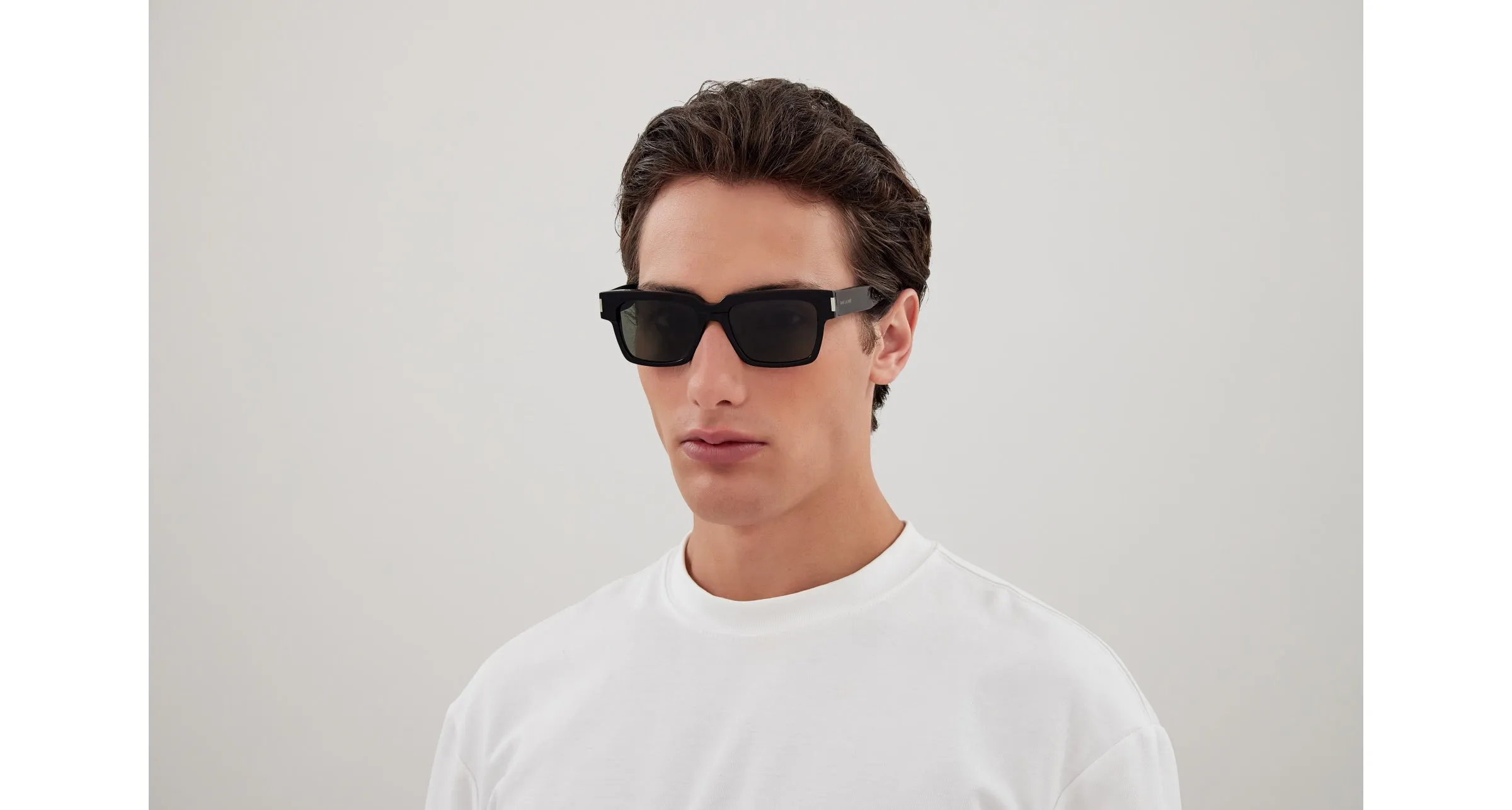SAINT LAURENT SL 732 VADIM 002 Occhiali da sole Acetato Nero Grigio Squadrata - immagine 4