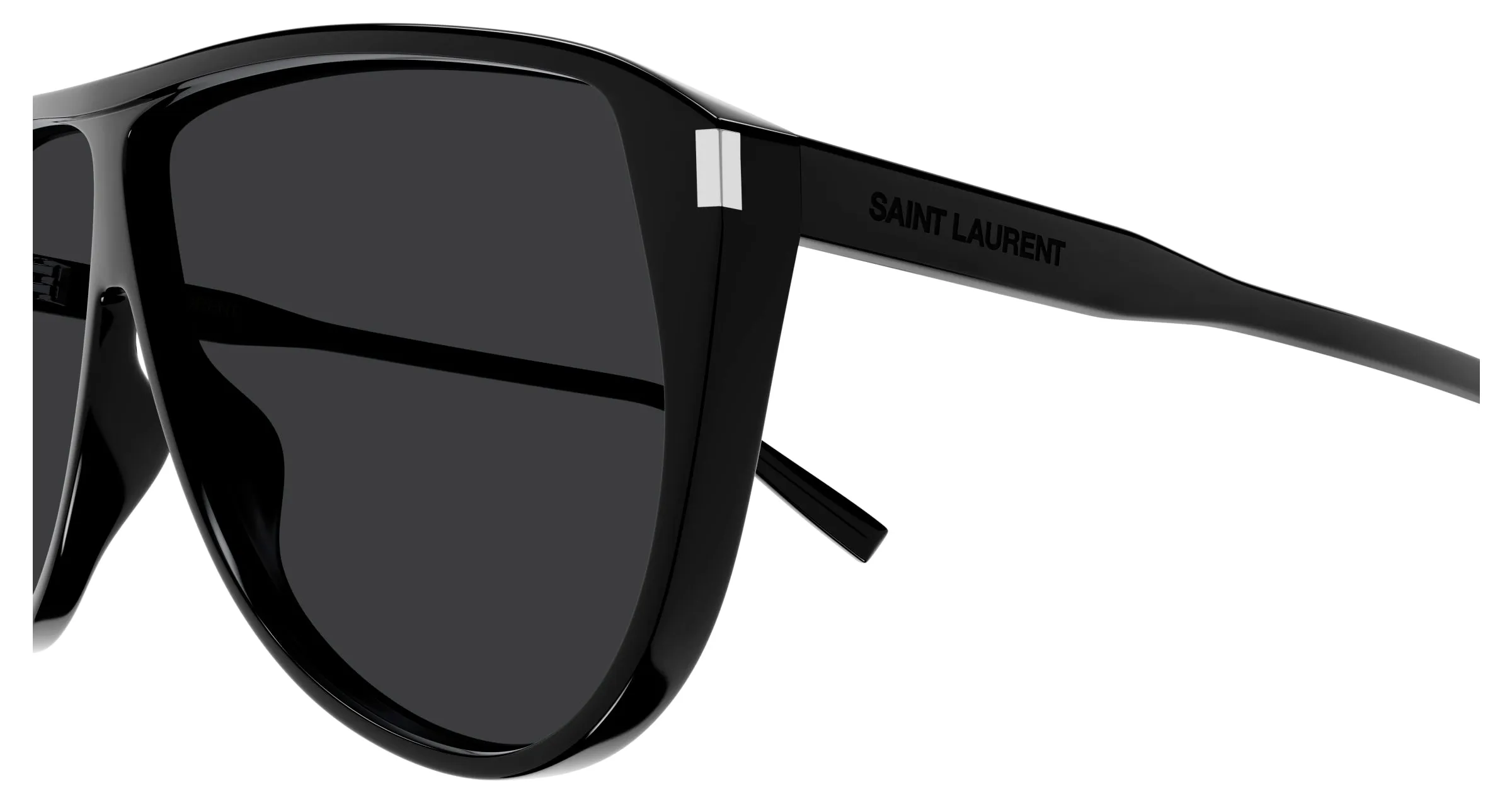 SAINT LAURENT SL 731 GASPAR 002 Occhiali da sole Acetato Nero Nero Pilot - immagine 3