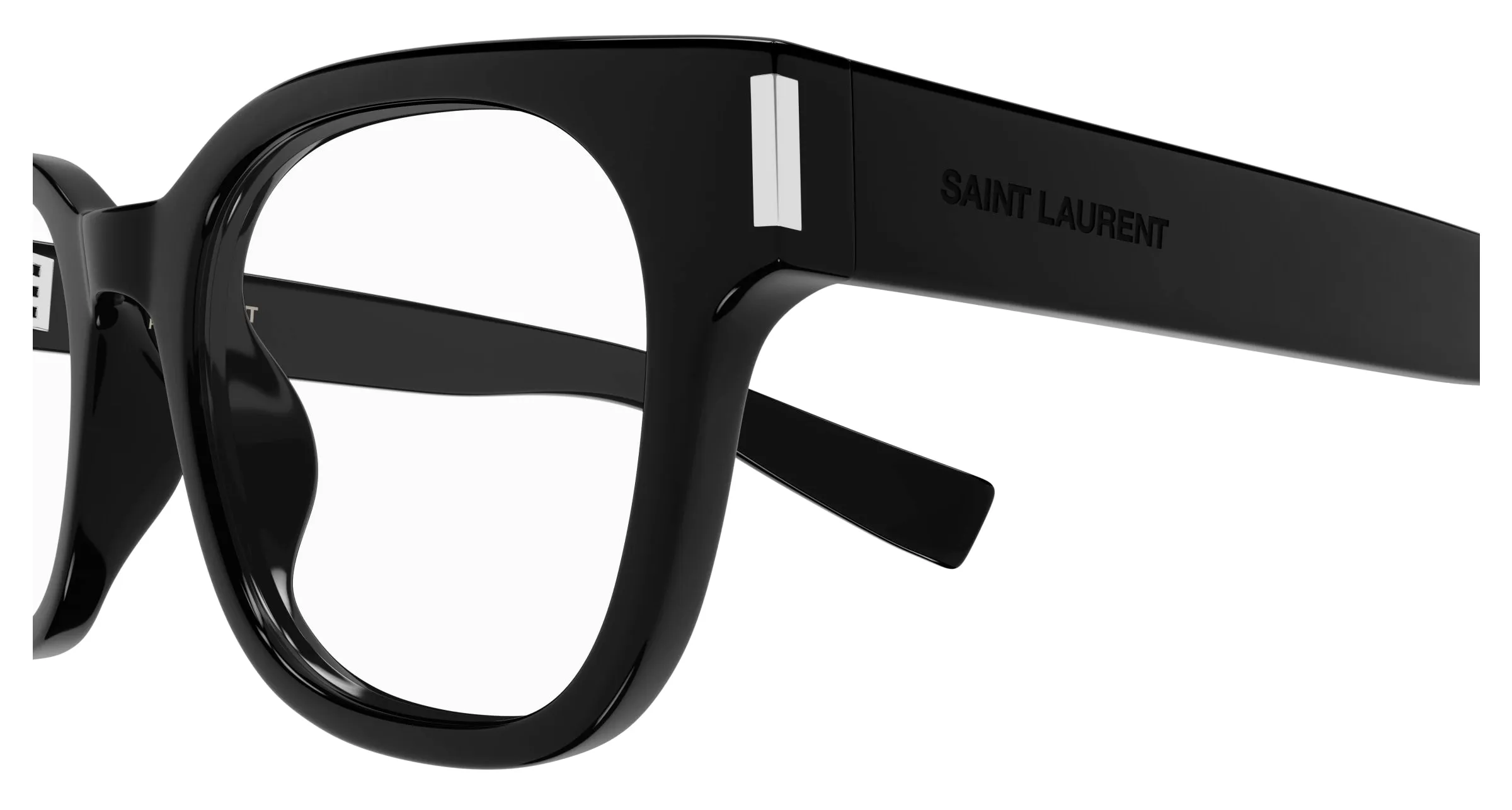 SAINT LAURENT SL 722 005 Montature da vista Acetato Nero Trasparente Squadrata ["Antiriflesso"] - immagine 3