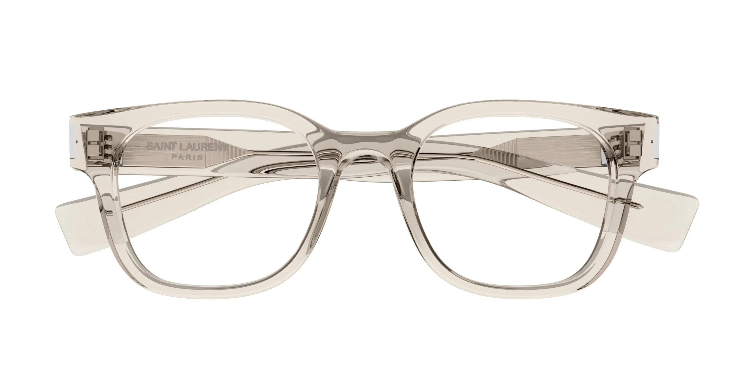 SAINT LAURENT SL 722 004 Montature da vista Acetato Beige Trasparente Squadrata ["Antiriflesso"] - immagine 2