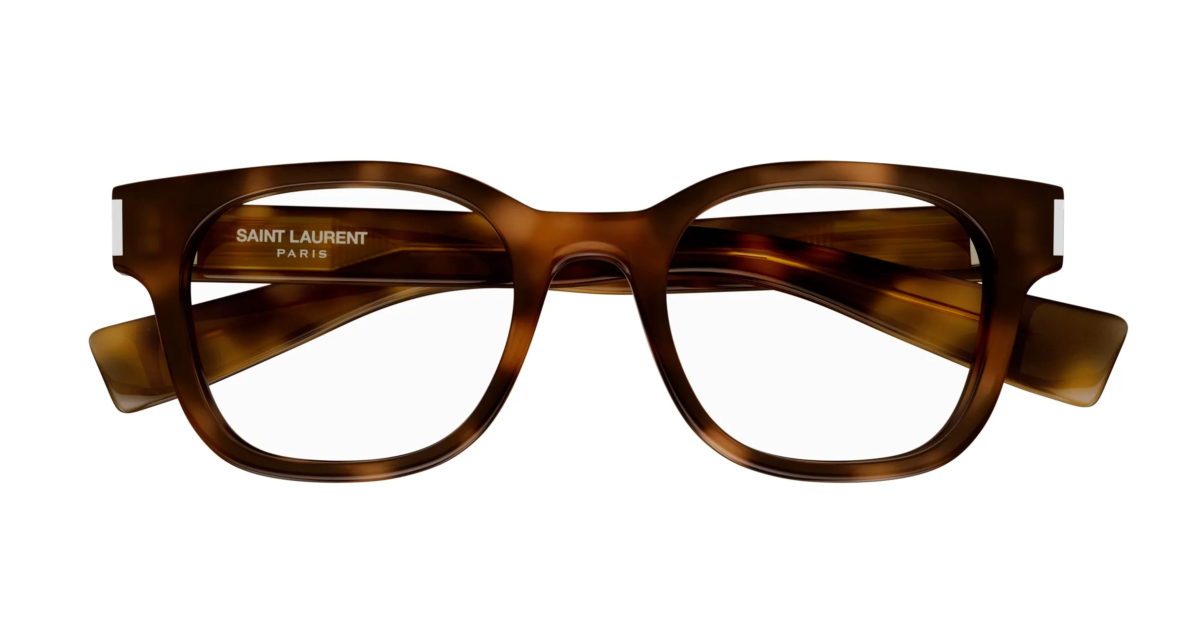 SAINT LAURENT SL 722 002 Montature da vista Acetato Havana Trasparente Squadrata ["Antiriflesso"] - immagine 2