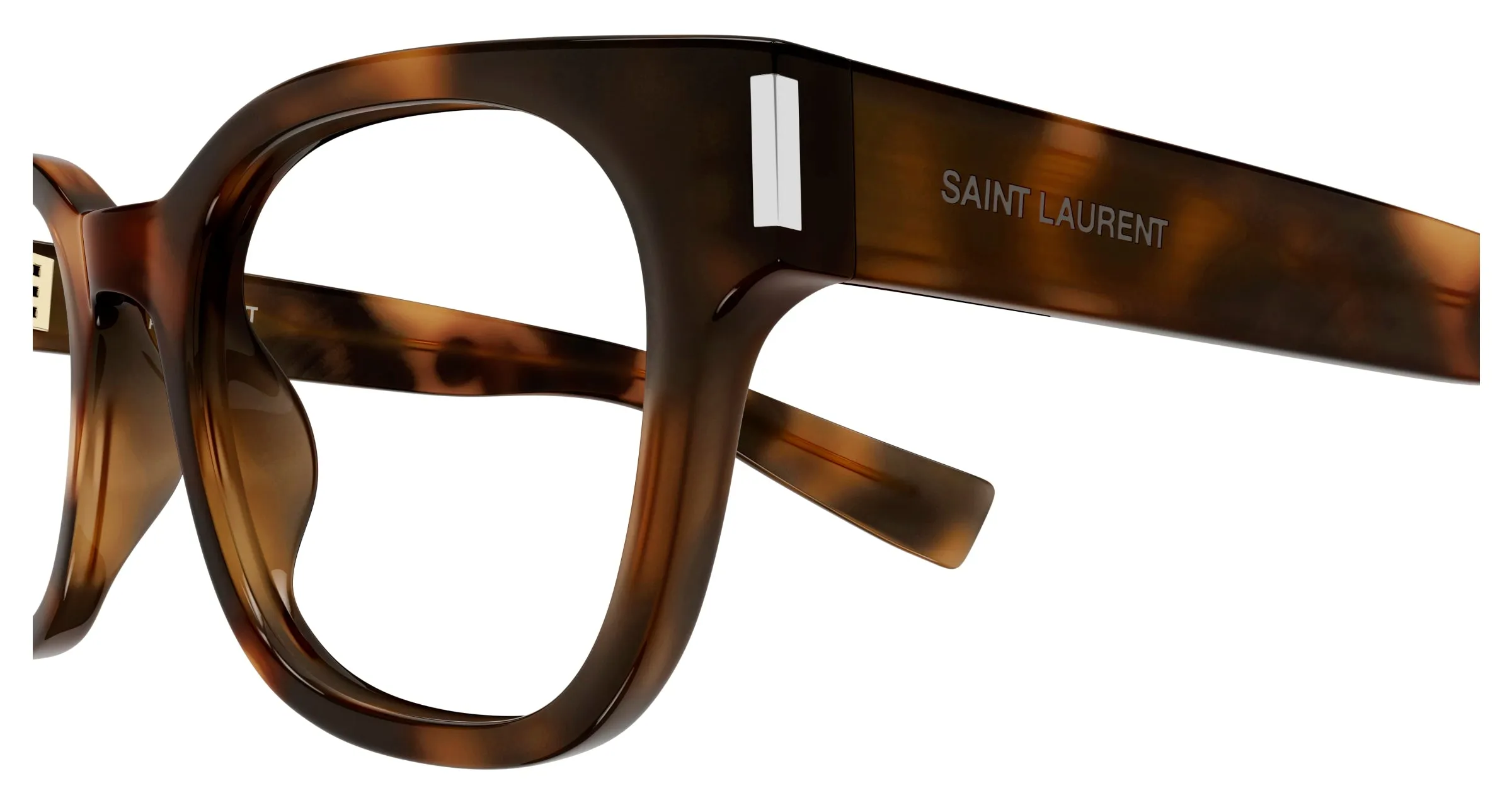 SAINT LAURENT SL 722 002 Montature da vista Acetato Havana Trasparente Squadrata ["Antiriflesso"] - immagine 3