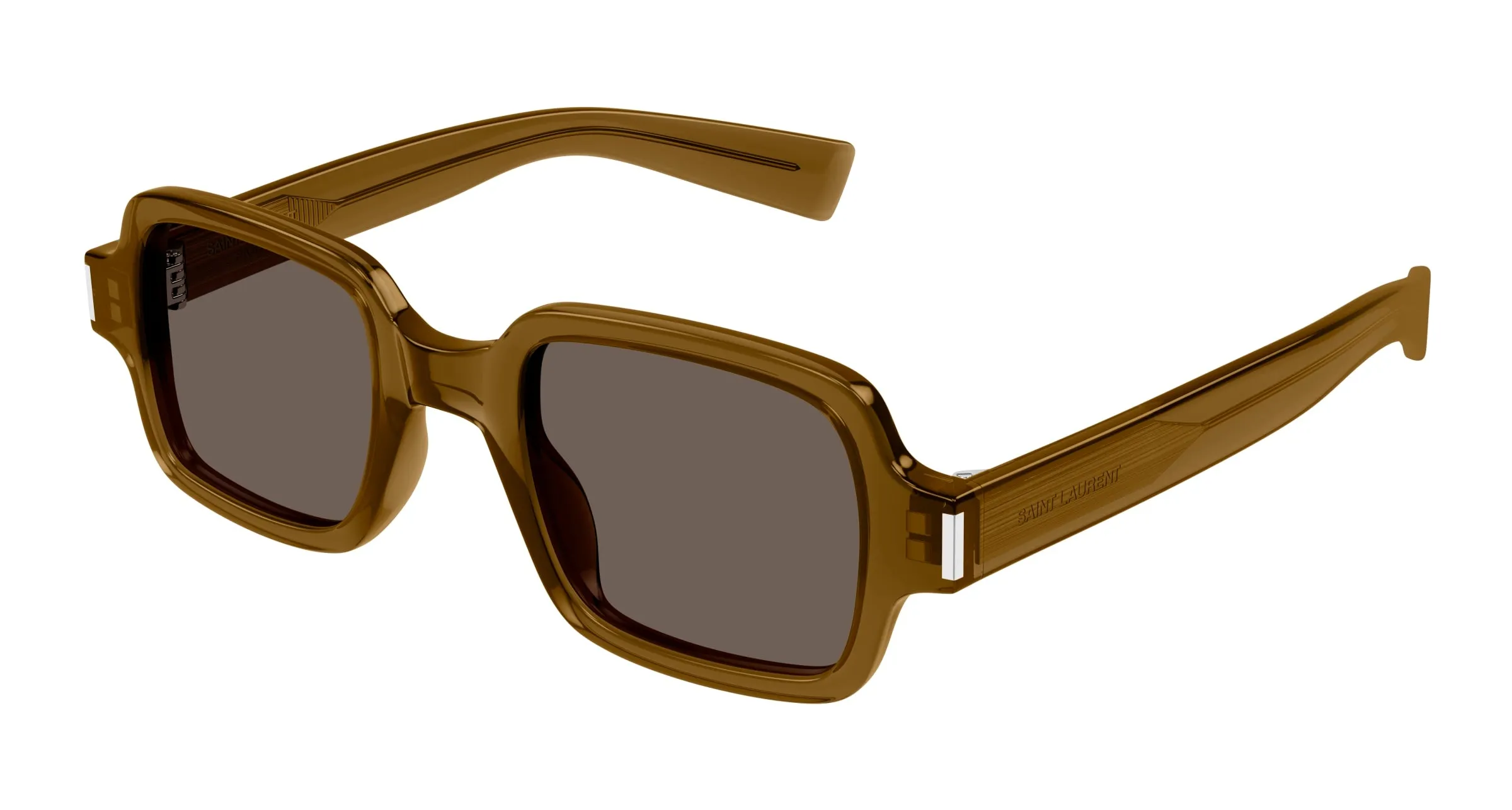 SAINT LAURENT SL 720 005 Occhiali da sole Acetato Marrone Marrone Squadrata - immagine 1