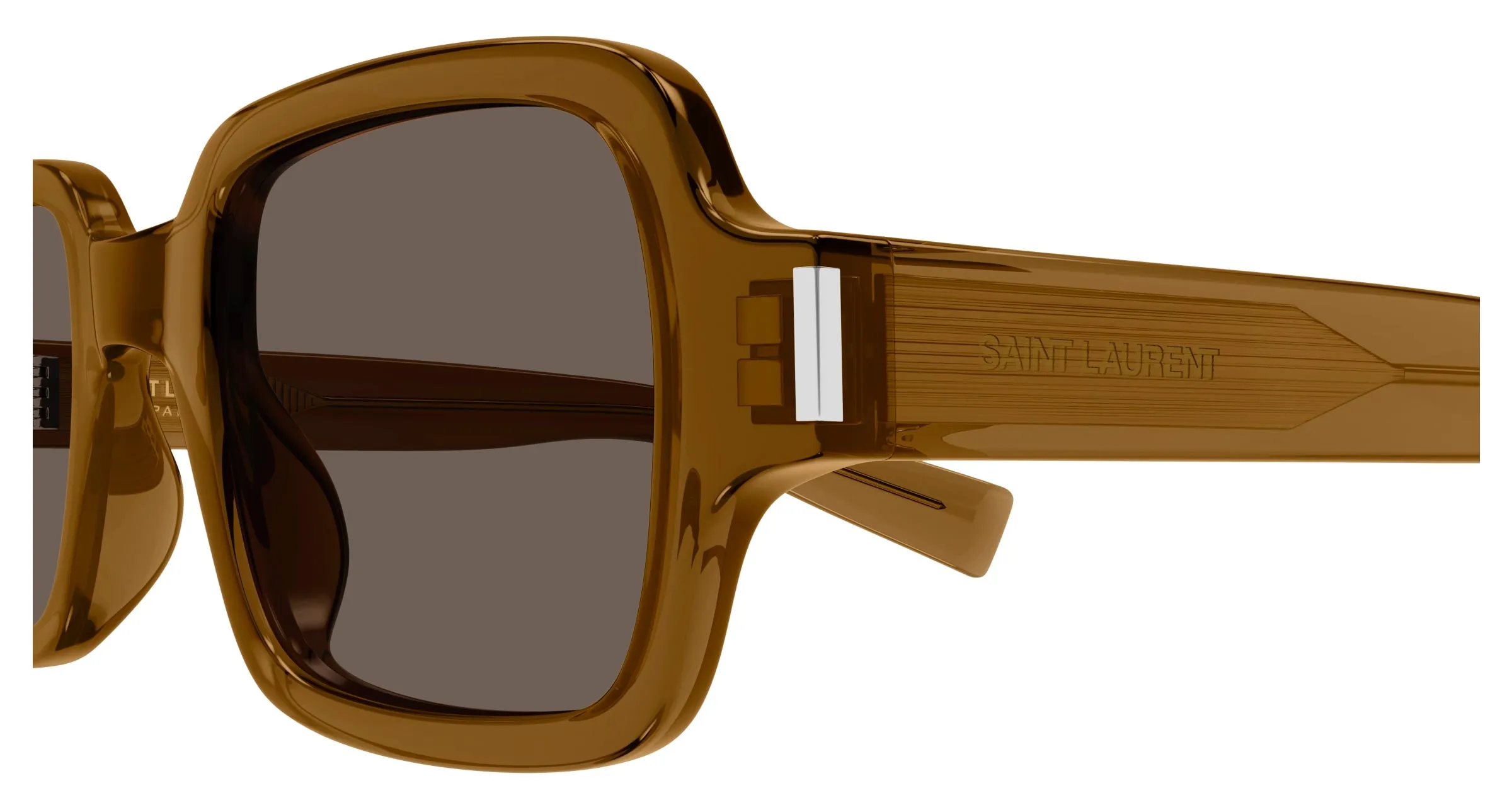 SAINT LAURENT SL 720 005 Occhiali da sole Acetato Marrone Marrone Squadrata - immagine 3