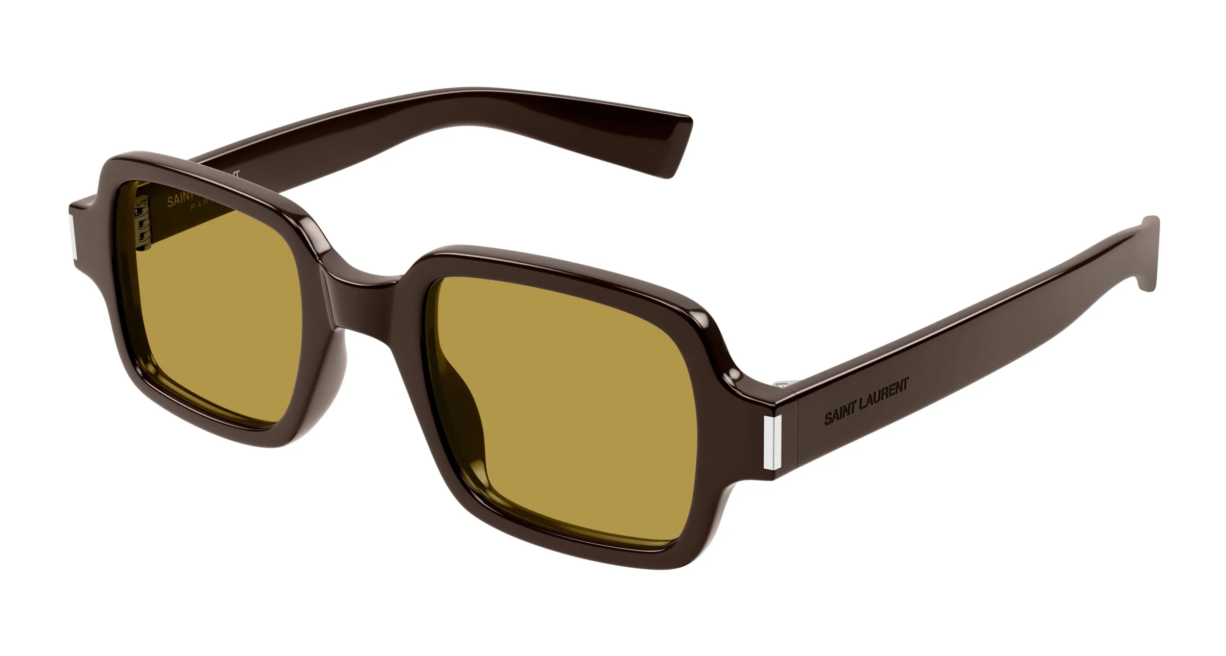 SAINT LAURENT SL 720 004 Occhiali da sole Acetato Marrone Marrone Squadrata - immagine 1