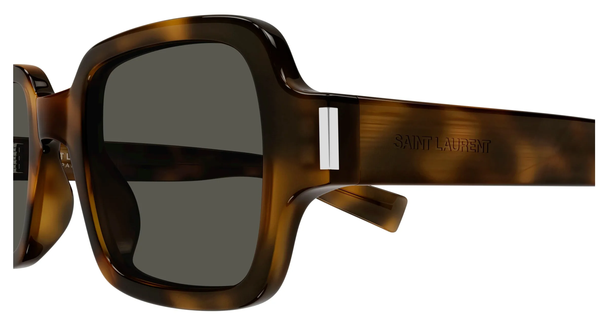 SAINT LAURENT SL 720 003 Occhiali da sole Acetato Havana Grigio Squadrata - immagine 3