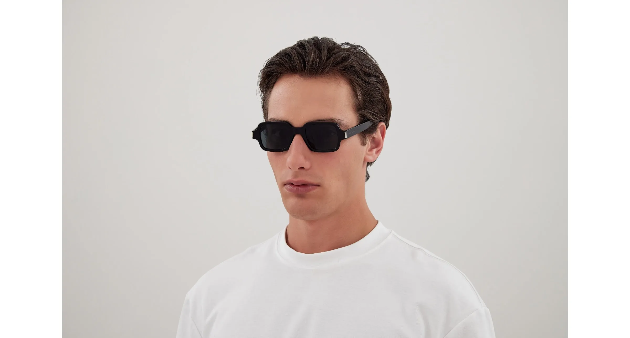 SAINT LAURENT SL 720 001 Occhiali da sole Acetato Nero Nero Squadrata - immagine 4