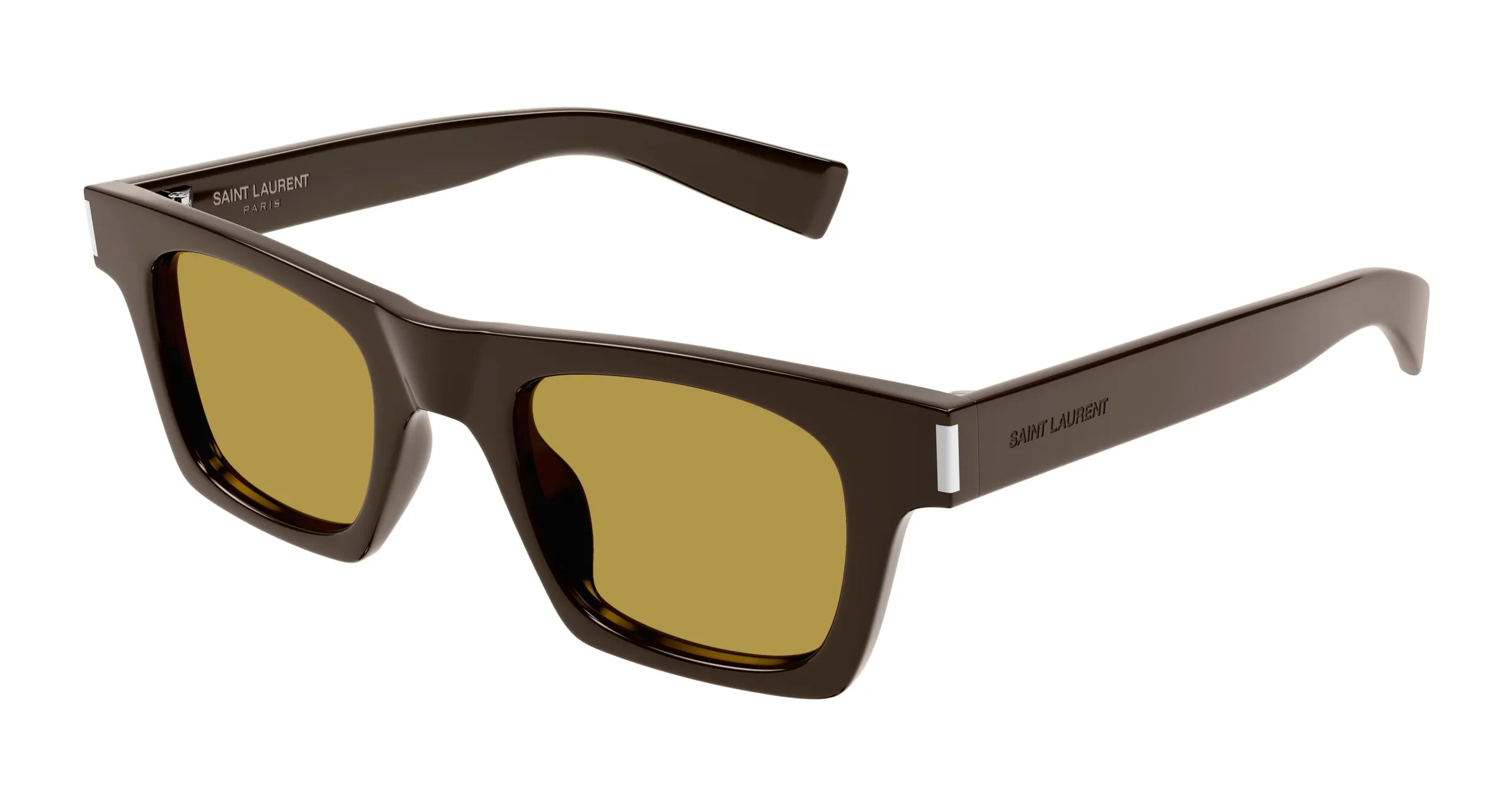 SAINT LAURENT SL 719 004 Occhiali da sole Acetato Marrone Marrone Squadrata - immagine 1