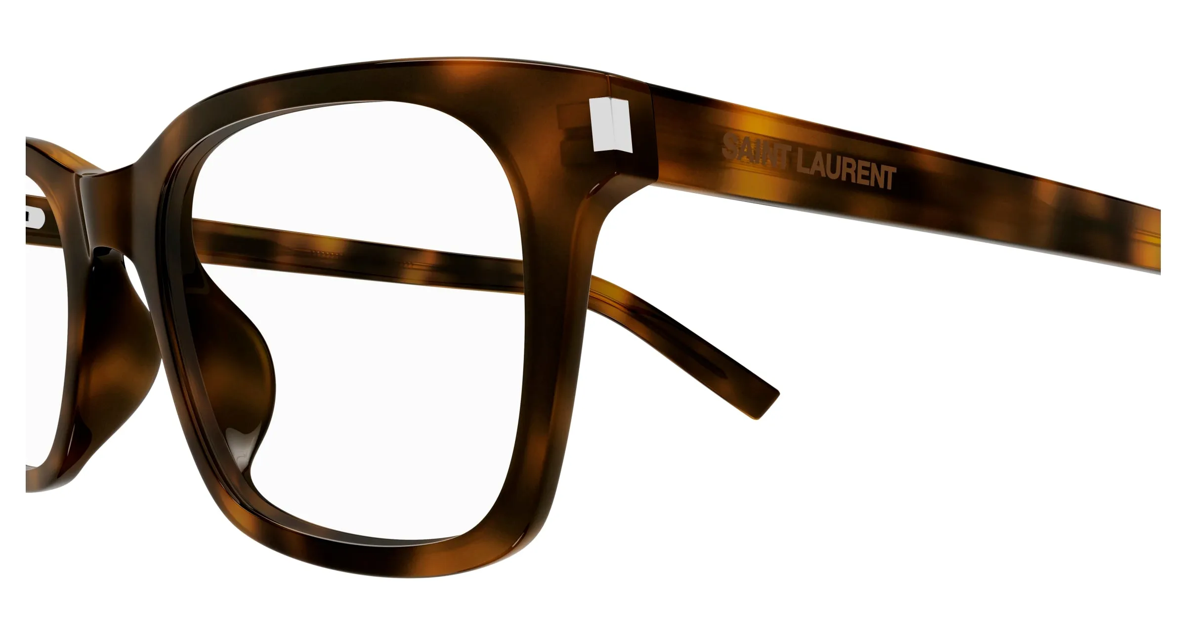 SAINT LAURENT SL 718 SLIM 007 Montature da vista Acetato Havana Trasparente Squadrata ["Antiriflesso"] - immagine 3