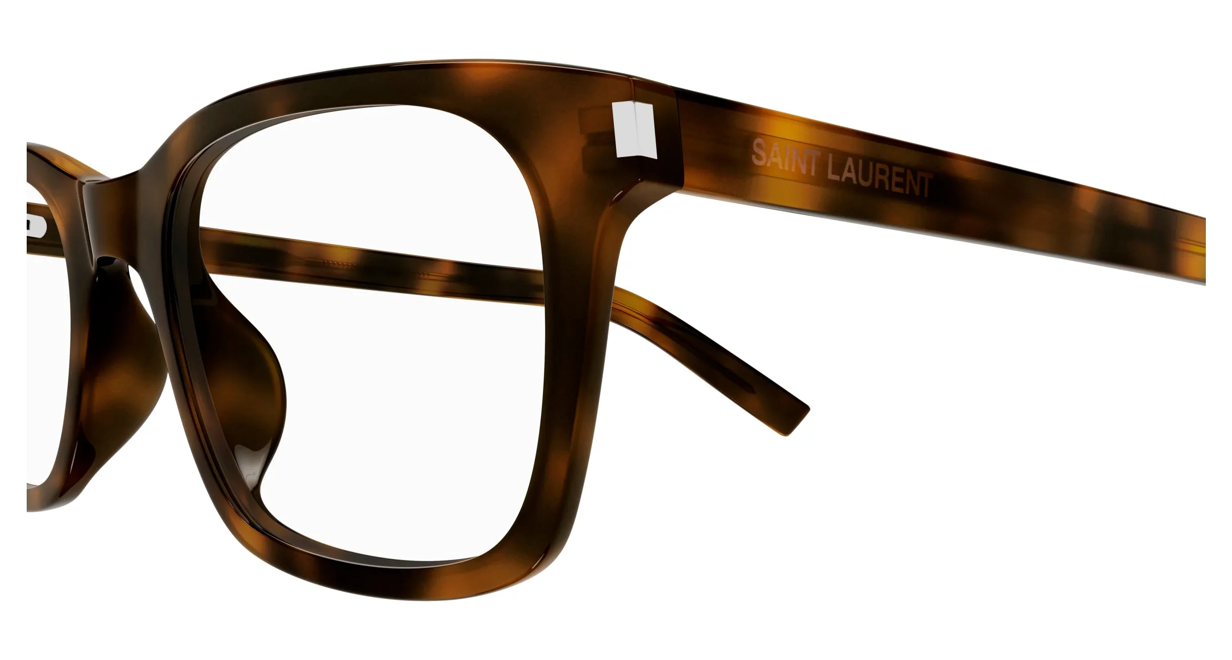 SAINT LAURENT SL 718 SLIM 003 Montature da vista Acetato Havana Trasparente Squadrata - immagine 3