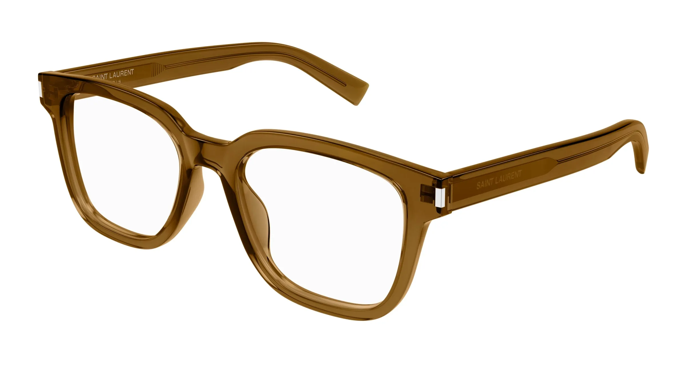SAINT LAURENT SL 711 OPT 004 Montature da vista Acetato Marrone Trasparente Squadrata - immagine 1