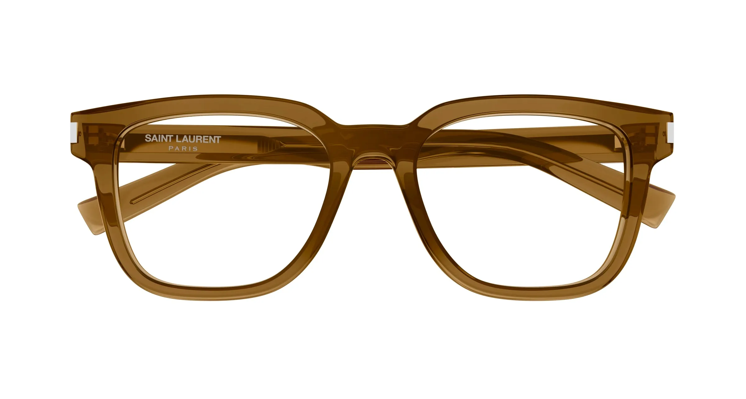 SAINT LAURENT SL 711 OPT 004 Montature da vista Acetato Marrone Trasparente Squadrata - immagine 2