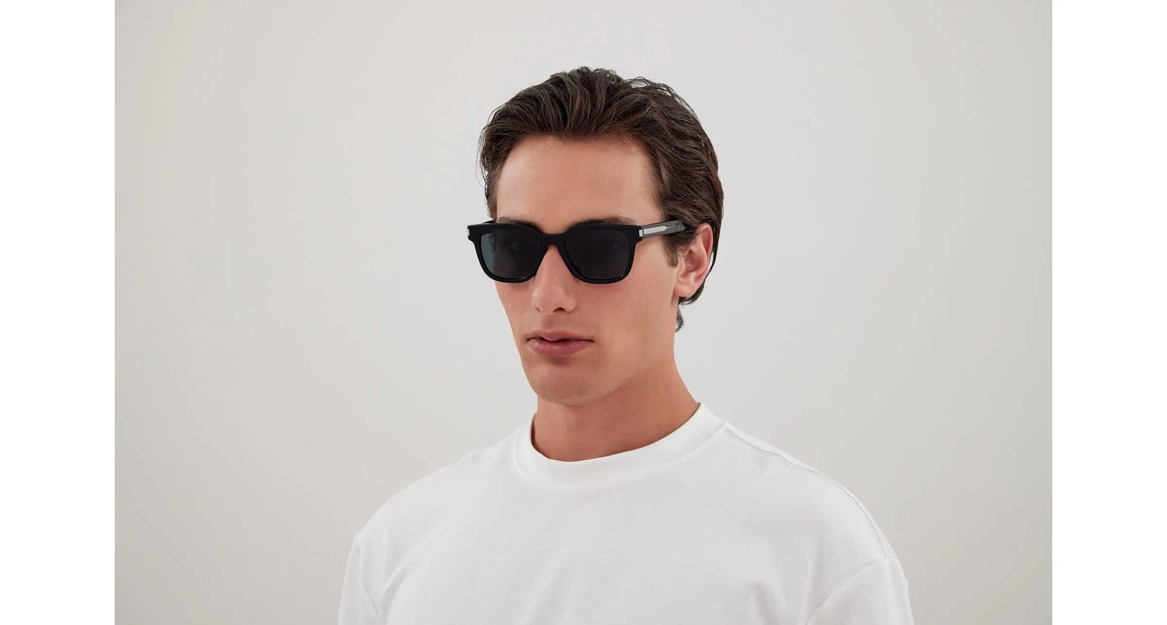 SAINT LAURENT SL 711 001 Occhiali da sole Acetato Nero Nero Squadrata - immagine 4