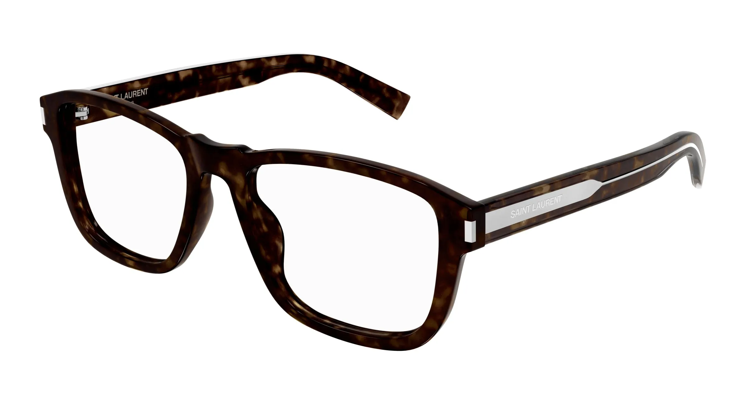 SAINT LAURENT SL 710 OPT 002 Montature da vista Acetato Havana Trasparente Squadrata - immagine 1