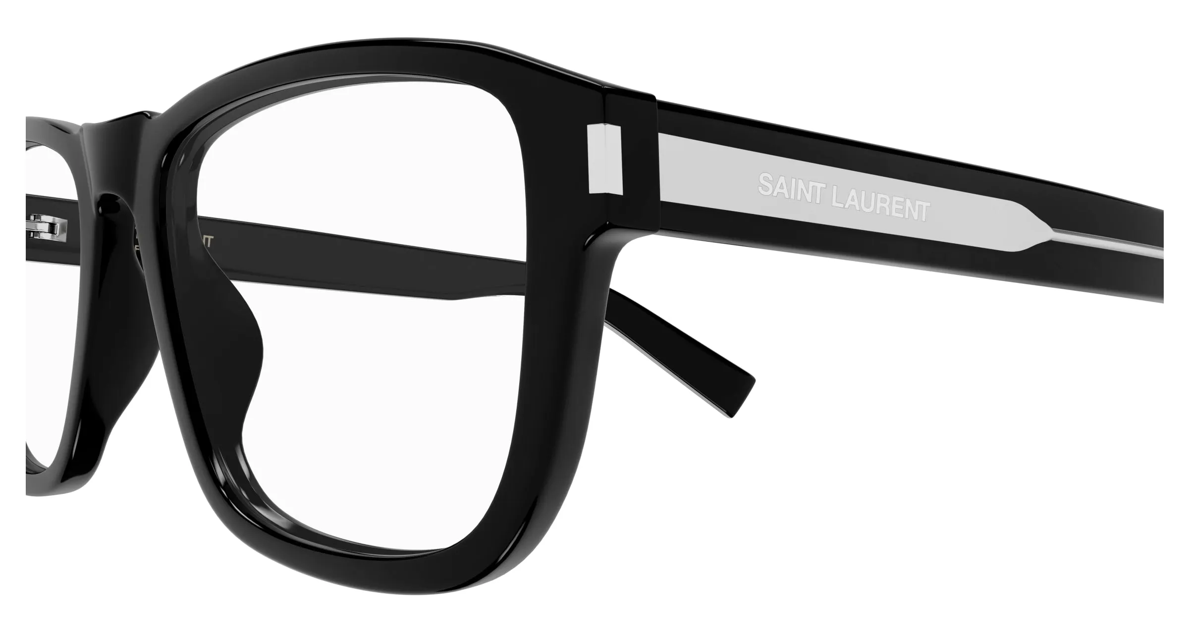 SAINT LAURENT SL 710 OPT 001 Montature da vista Acetato Nero Trasparente Squadrata ["Antiriflesso"] - immagine 3