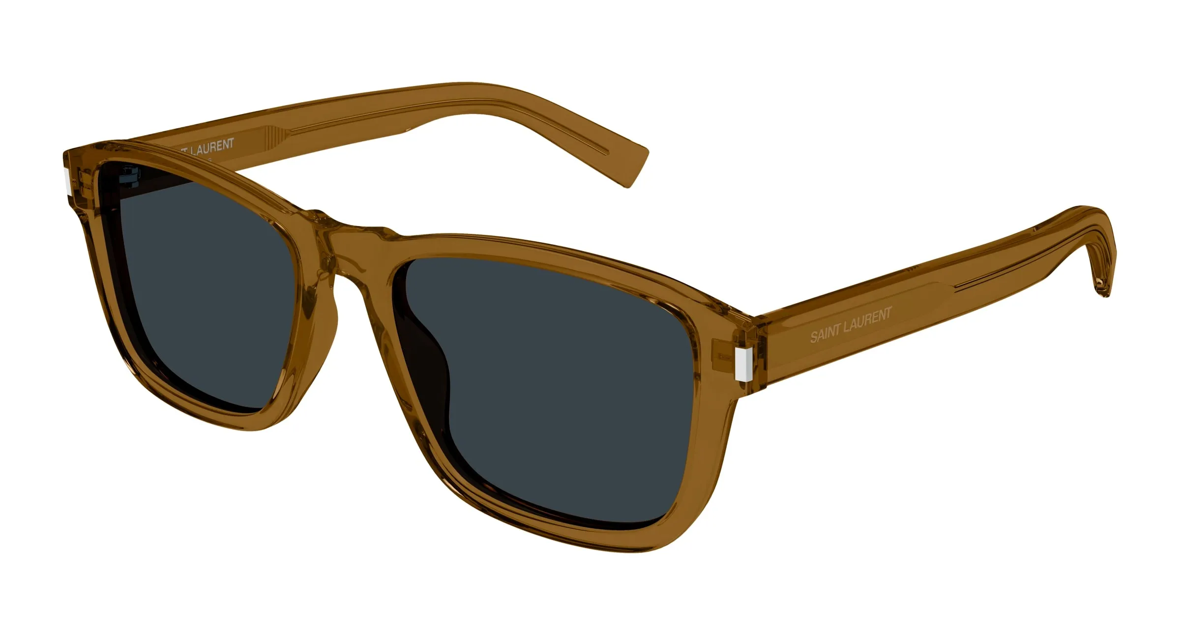 SAINT LAURENT SL 710 004 Occhiali da sole Acetato Marrone Grigio Squadrata - immagine 1