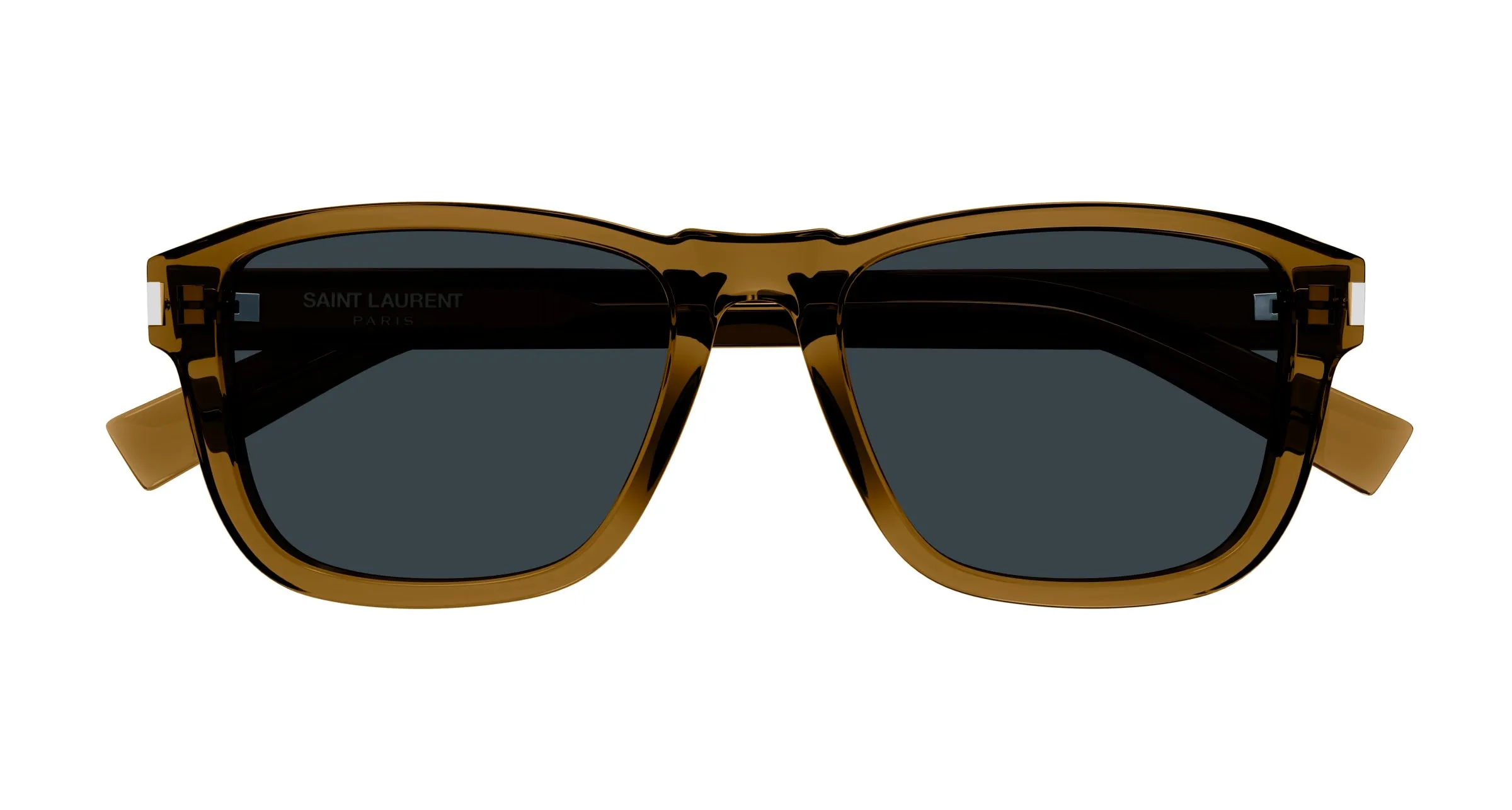 SAINT LAURENT SL 710 004 Occhiali da sole Acetato Marrone Grigio Squadrata - immagine 2