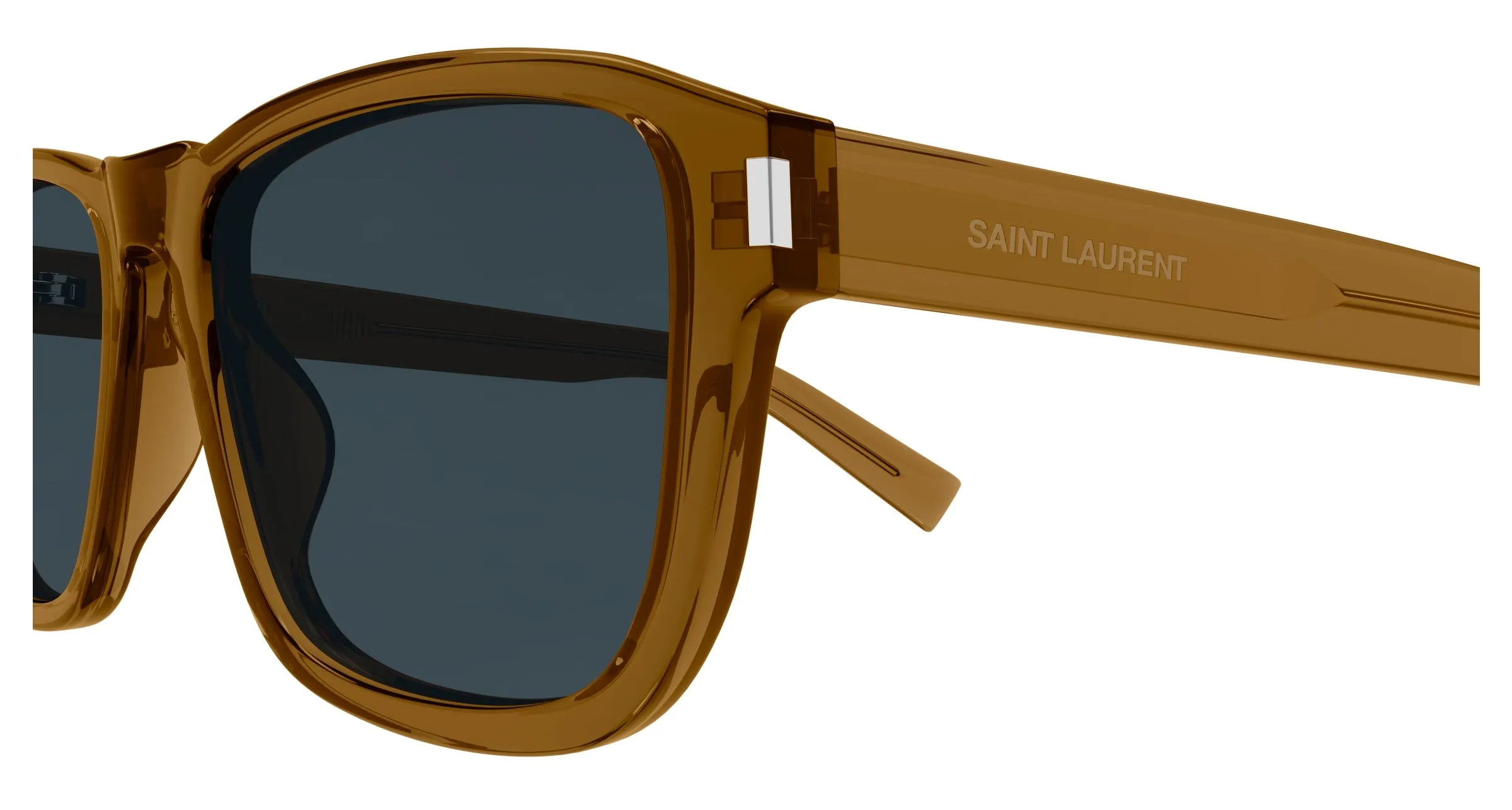 SAINT LAURENT SL 710 004 Occhiali da sole Acetato Marrone Grigio Squadrata - immagine 3