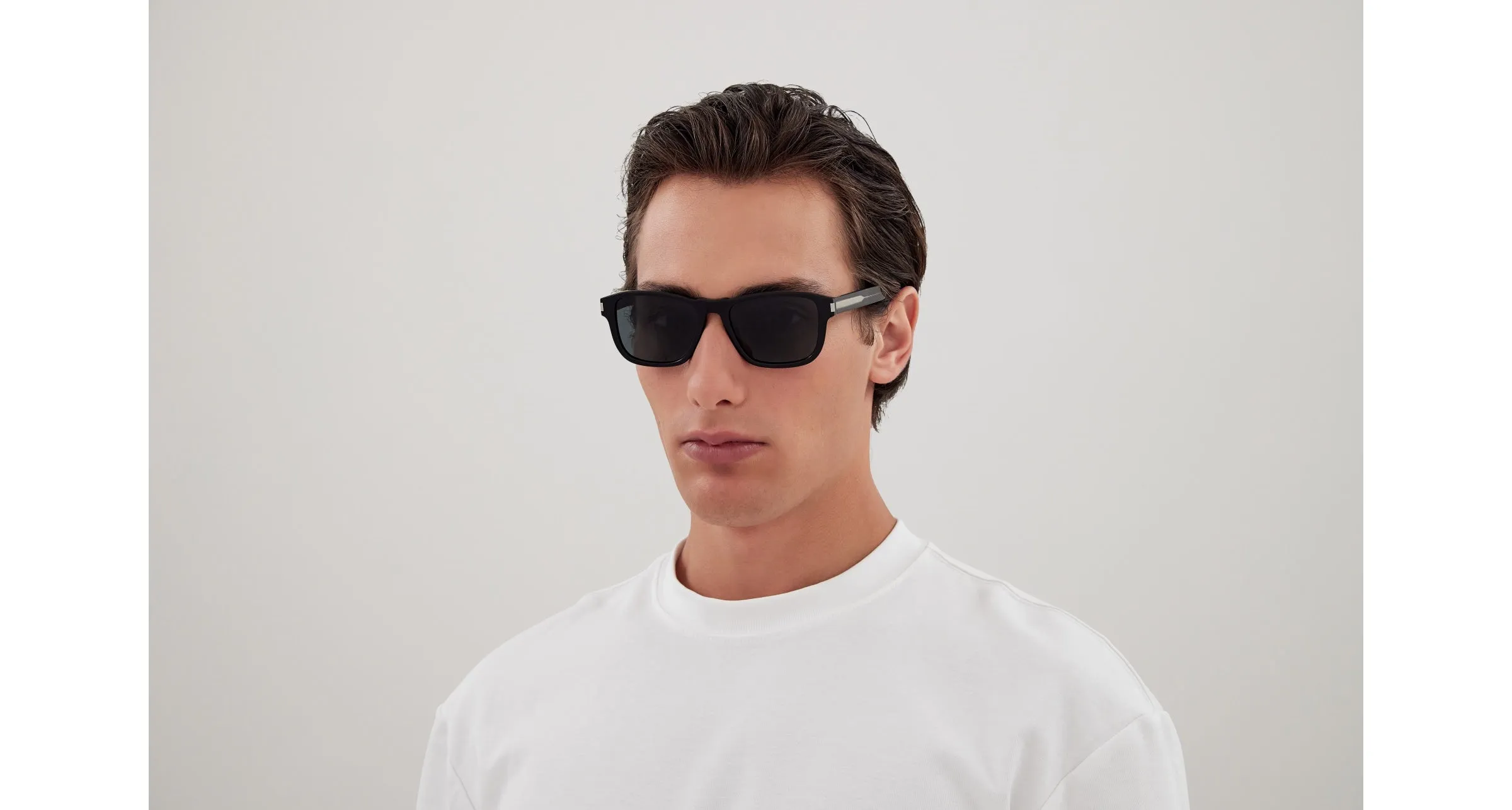 SAINT LAURENT SL 710 001 Occhiali da sole Acetato Nero Nero Squadrata - immagine 4