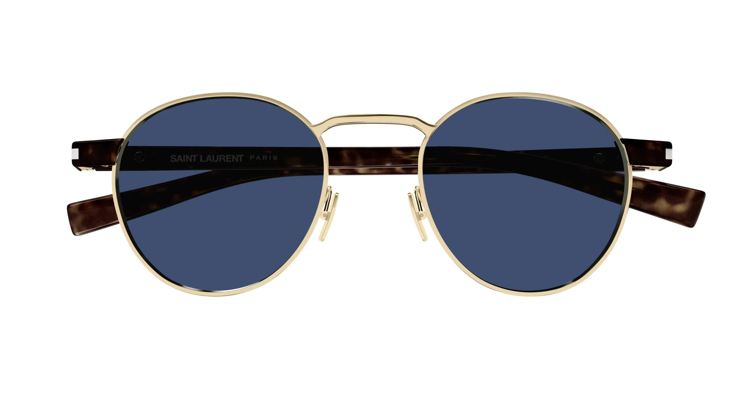 SAINT LAURENT SL 707 004 Occhiali da sole Metallo Oro Blu Rotonda - immagine 2