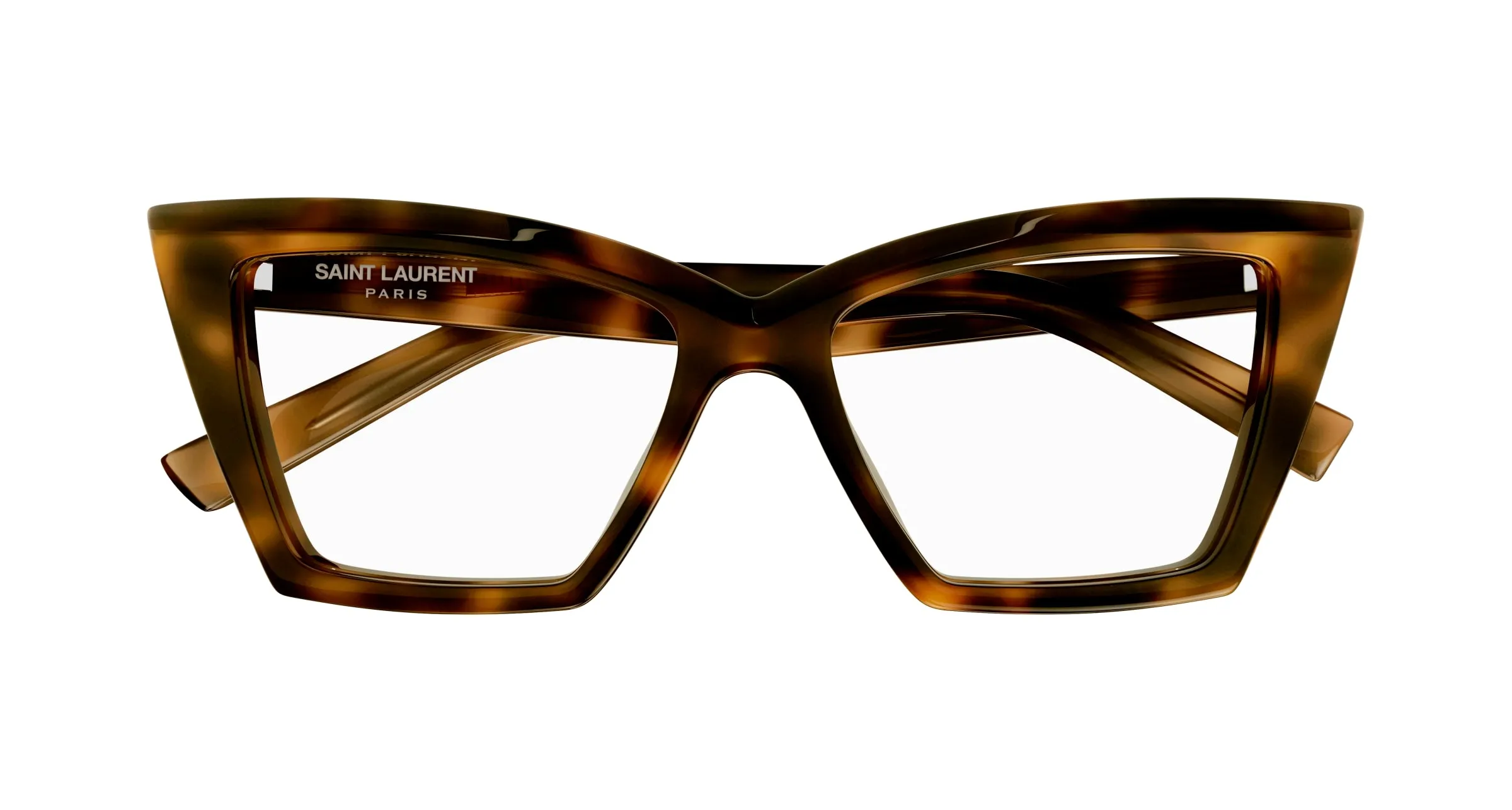 SAINT LAURENT SL 657 OPT 002 Montature da vista Acetato Havana Trasparente Cat Eye ["Antiriflesso"] - immagine 2