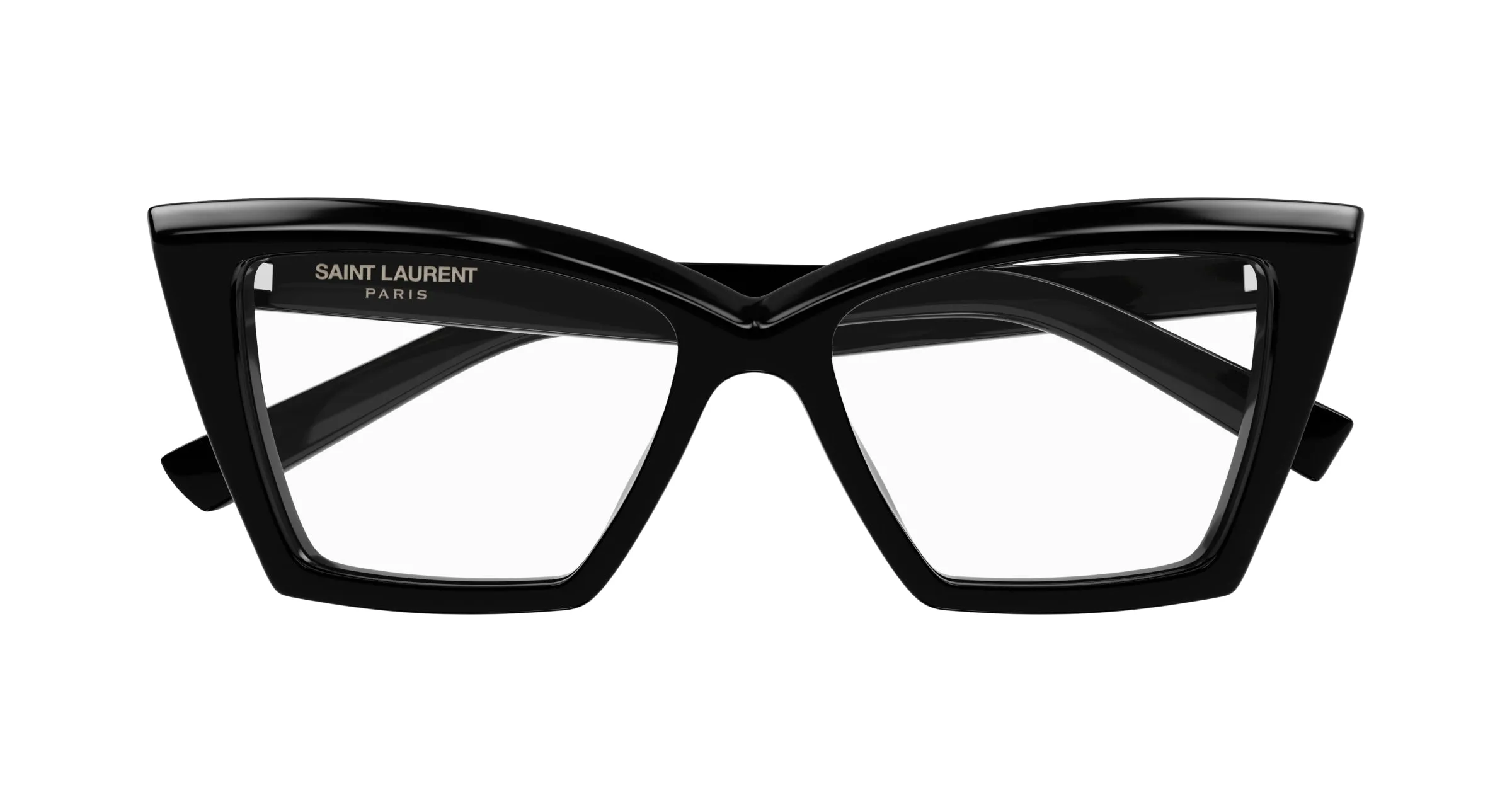 SAINT LAURENT SL 657 OPT 001 Montature da vista Acetato Nero Trasparente Cat Eye ["Antiriflesso"] - immagine 2