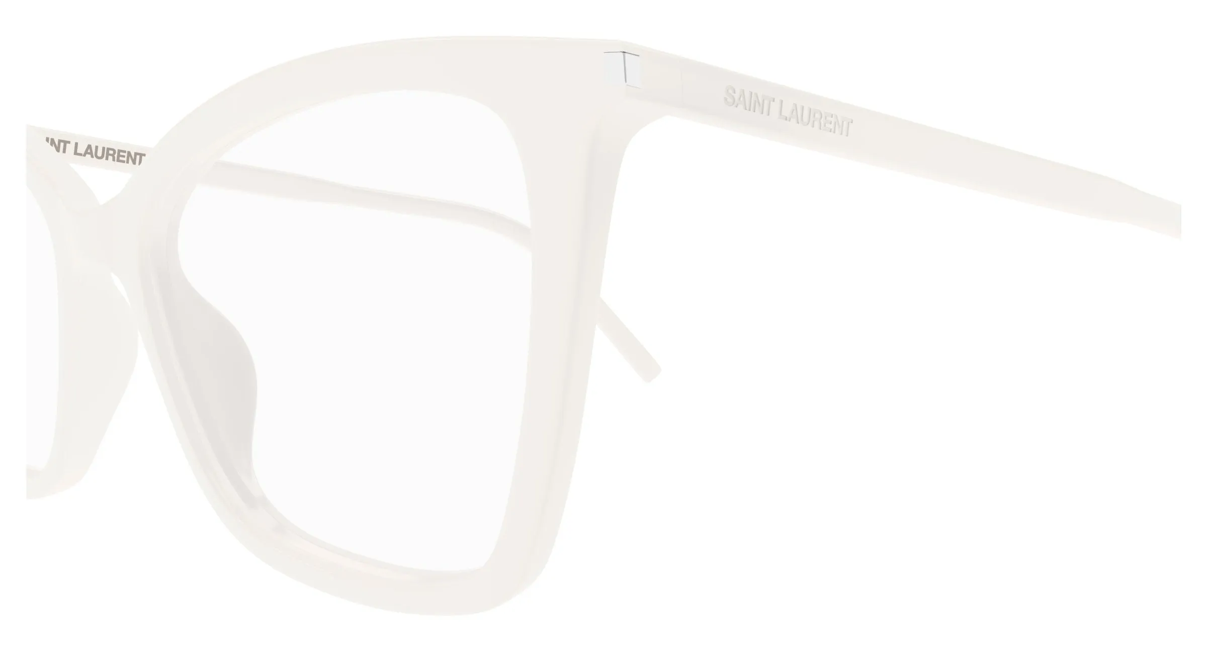 SAINT LAURENT SL 386 014 Montature da vista Acetato Bianco Trasparente Cat Eye - immagine 3
