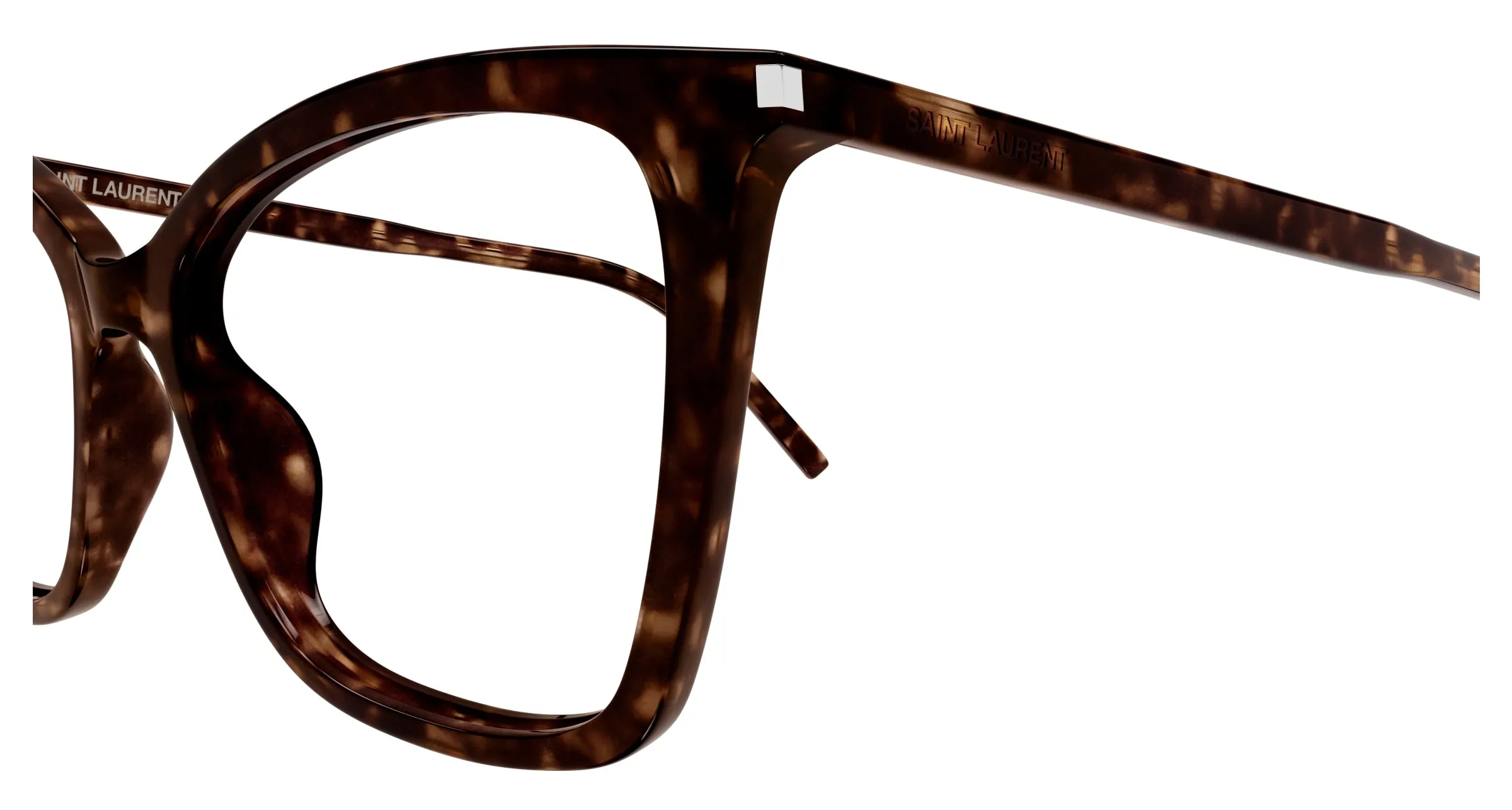 SAINT LAURENT SL 386 013 Montature da vista Acetato Havana Trasparente Cat Eye ["Antiriflesso"] - immagine 3