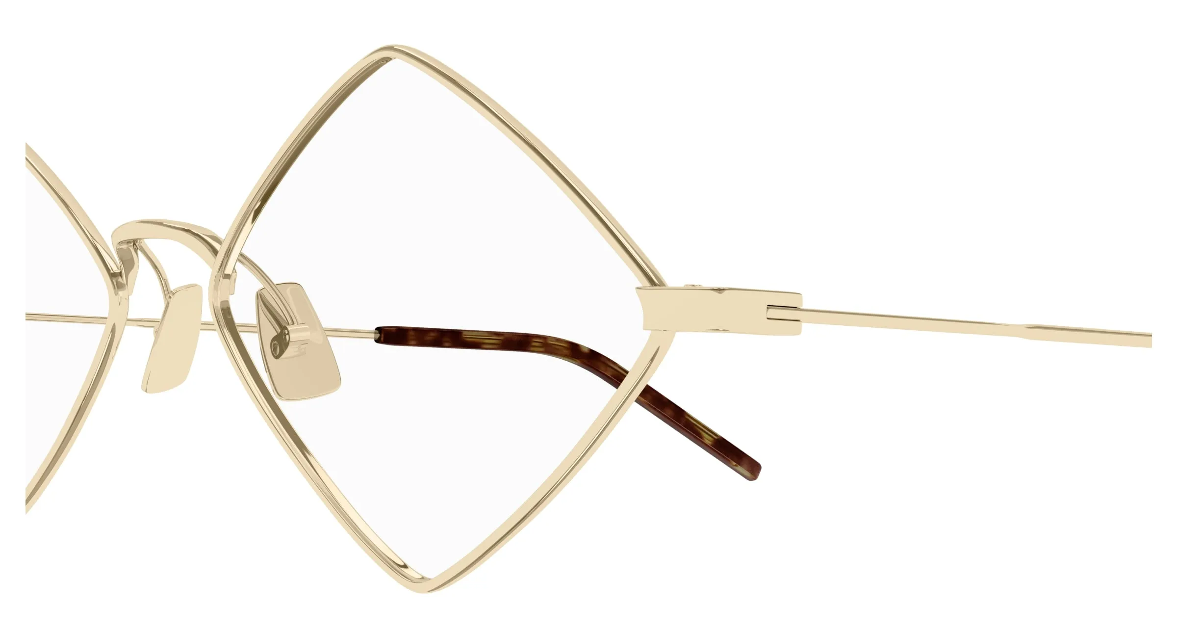 SAINT LAURENT SL 302 LISA OPT 003 Montature da vista Metallo Oro Trasparente Geometrica ["Antiriflesso"] - immagine 3