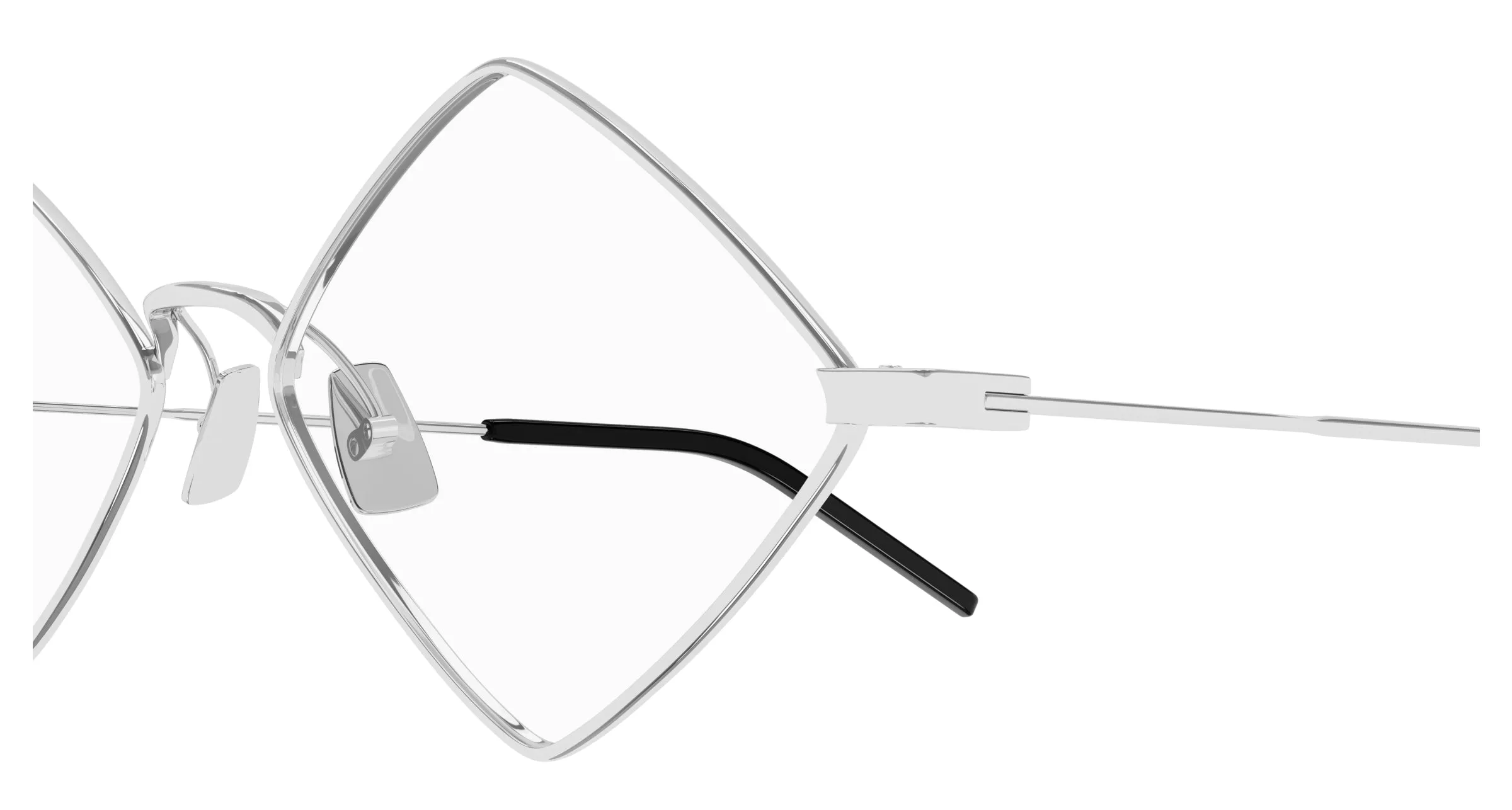 SAINT LAURENT SL 302 LISA OPT 002 Montature da vista Metallo Argento Trasparente Geometrica ["Antiriflesso"] - immagine 3