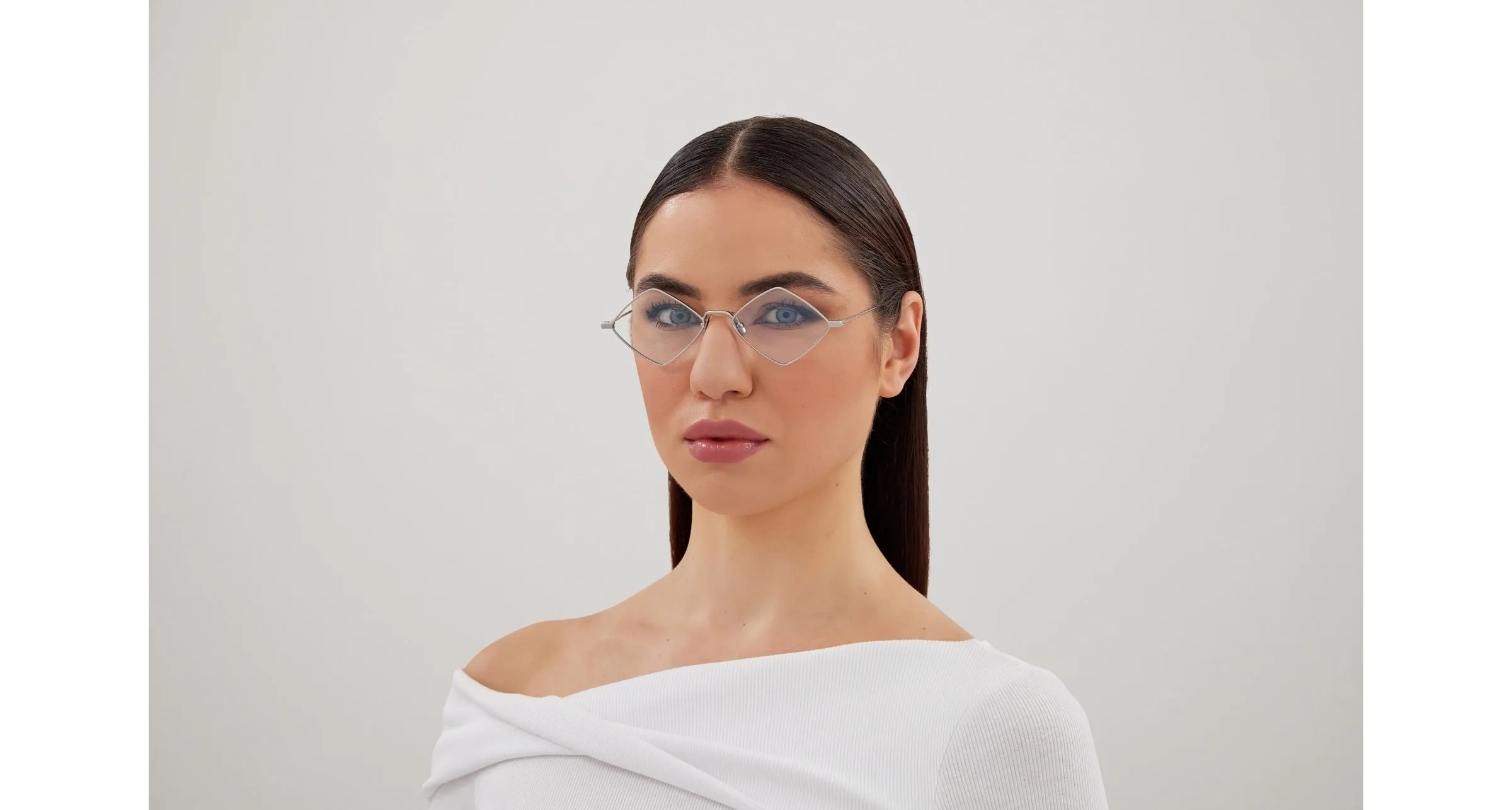SAINT LAURENT SL 302 LISA OPT 002 Montature da vista Metallo Argento Trasparente Geometrica ["Antiriflesso"] - immagine 4