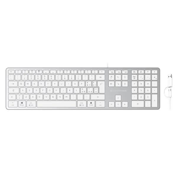 Conceptronic USB Keyboard Sottile Usb-A -C KAYNE02WIT - immagine 1