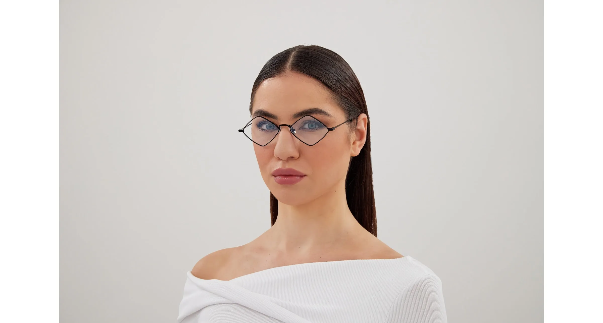 SAINT LAURENT SL 302 LISA OPT 001 Montature da vista Metallo Nero Trasparente Geometrica - immagine 4