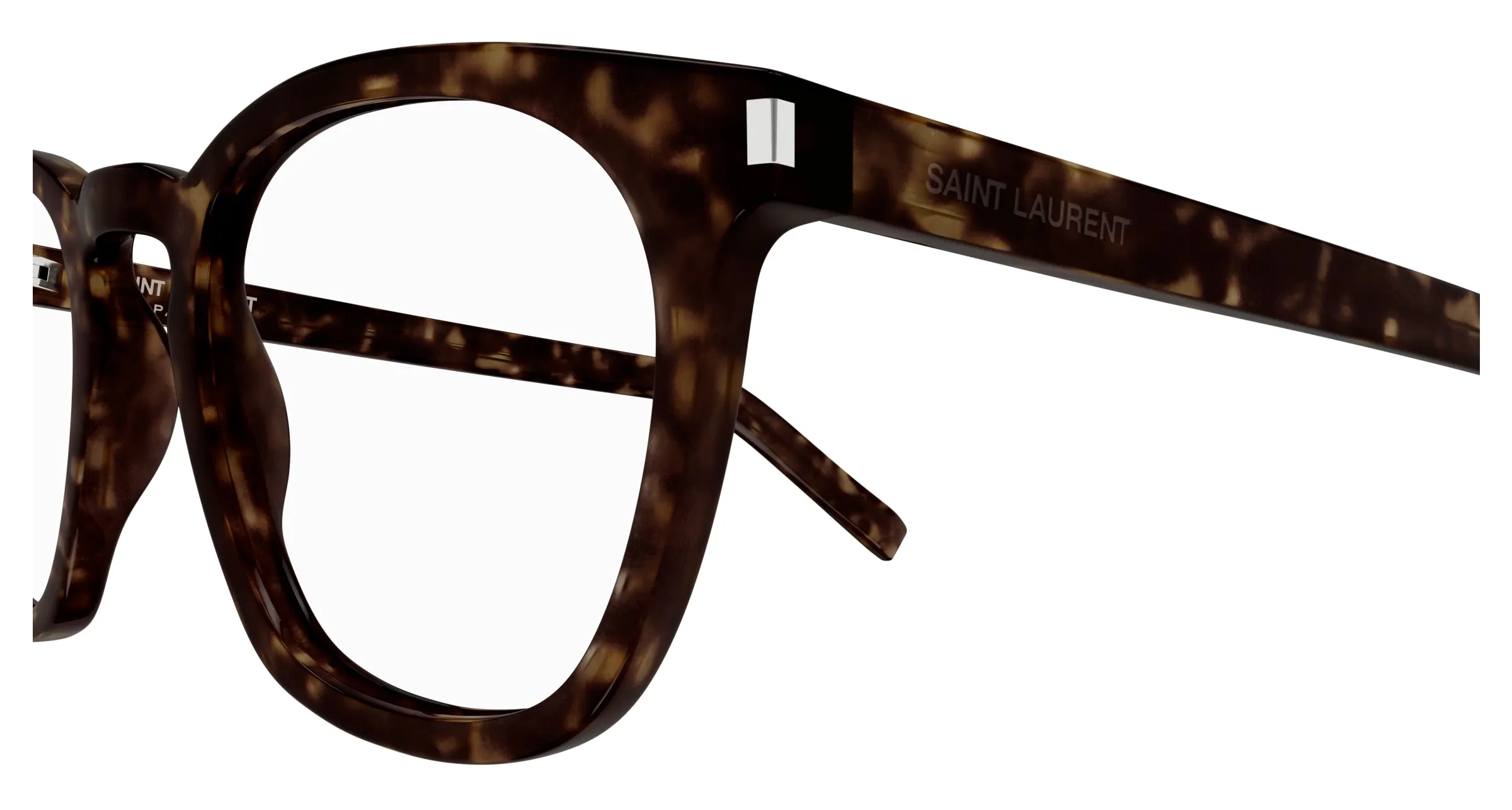 SAINT LAURENT SL 28 OPT 007 Montature da vista Acetato Havana Trasparente Rotonda - immagine 3