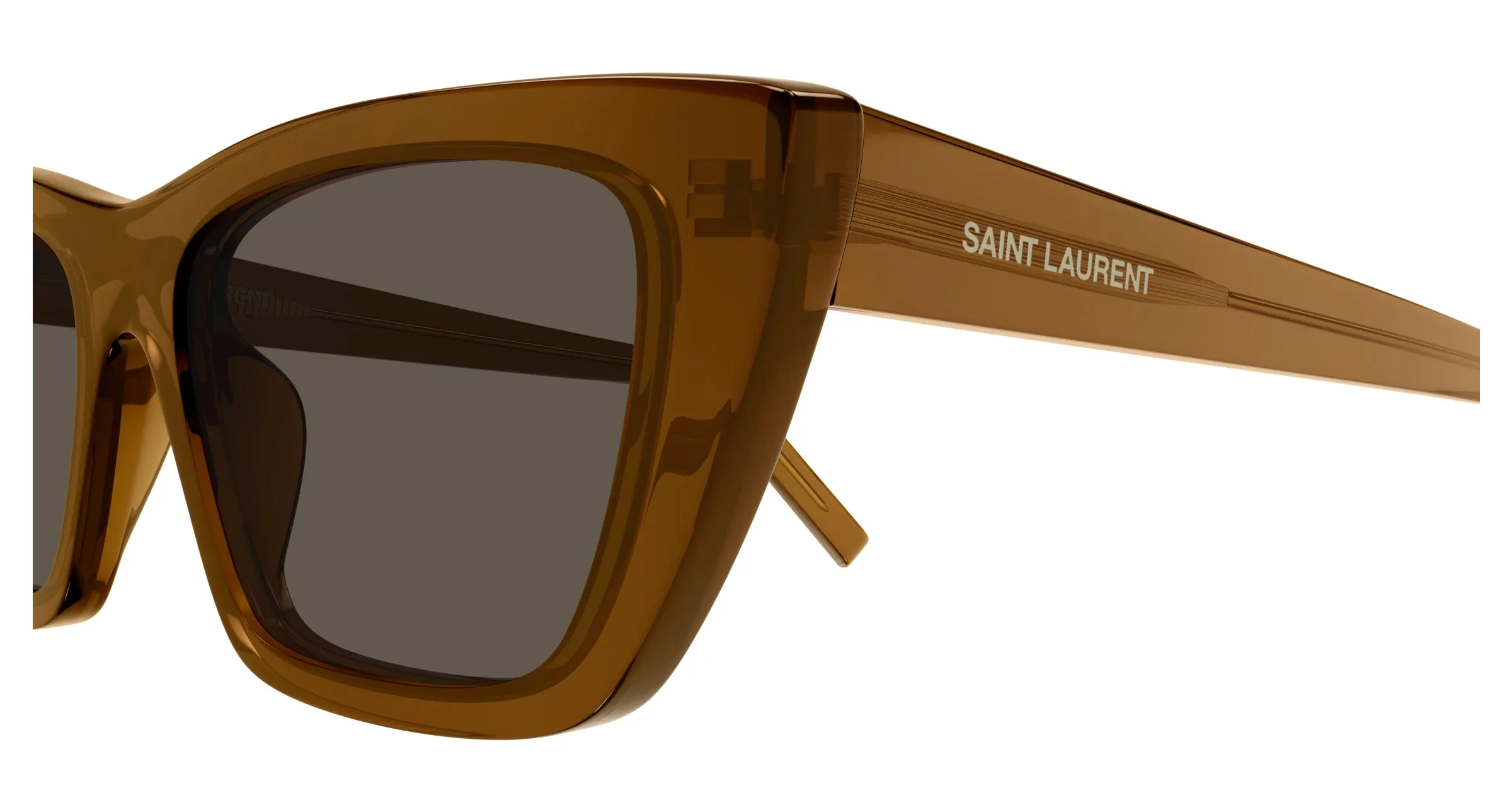 SAINT LAURENT SL 276 MICA 060 Occhiali da sole Acetato Marrone Marrone Cat Eye - immagine 3