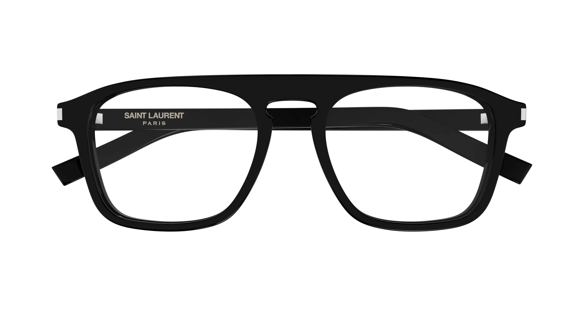 SAINT LAURENT SL 157 010 Montature da vista Acetato Nero Trasparente Squadrata ["Antiriflesso"] - immagine 2