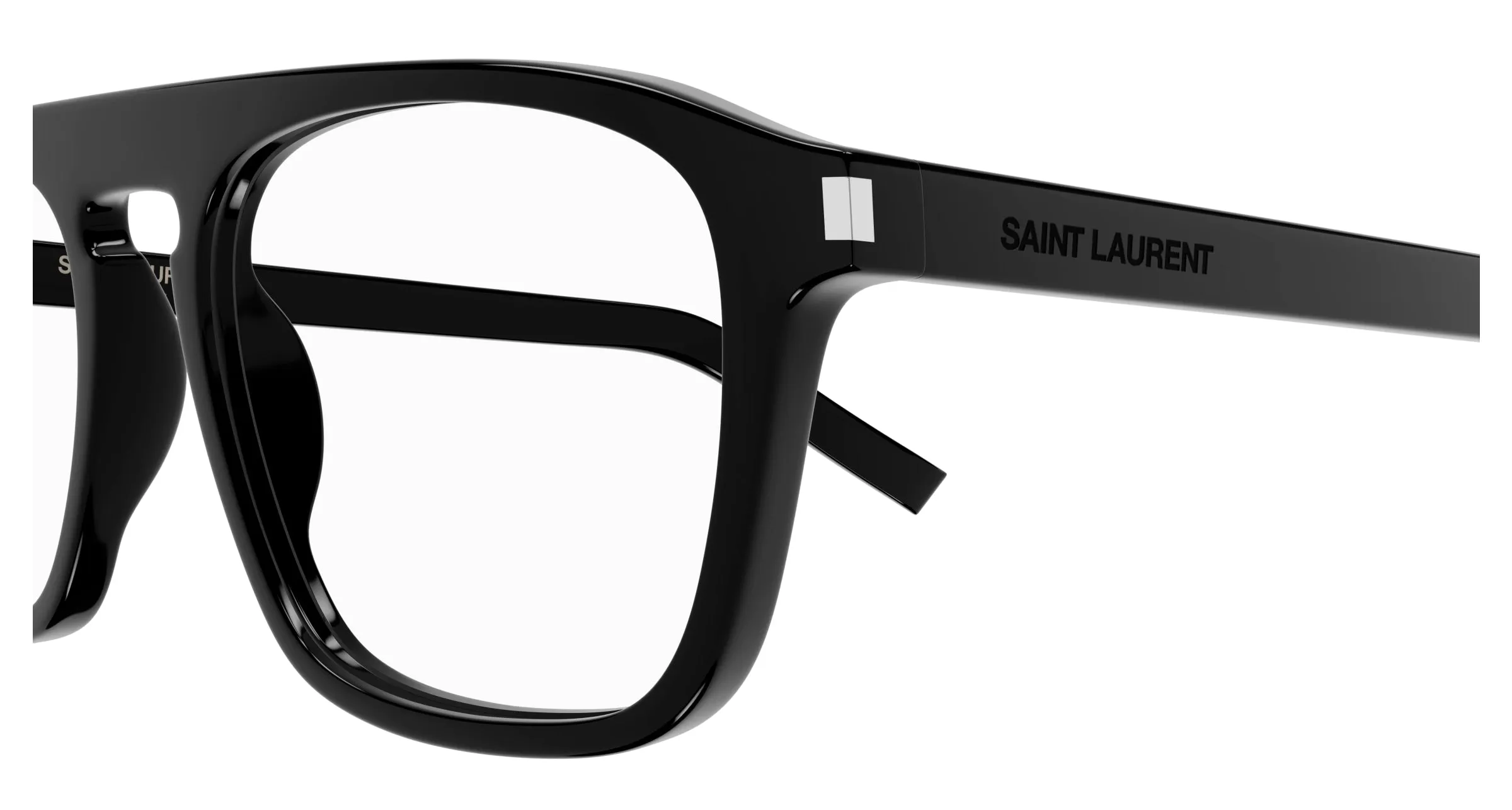 SAINT LAURENT SL 157 010 Montature da vista Acetato Nero Trasparente Squadrata ["Antiriflesso"] - immagine 3