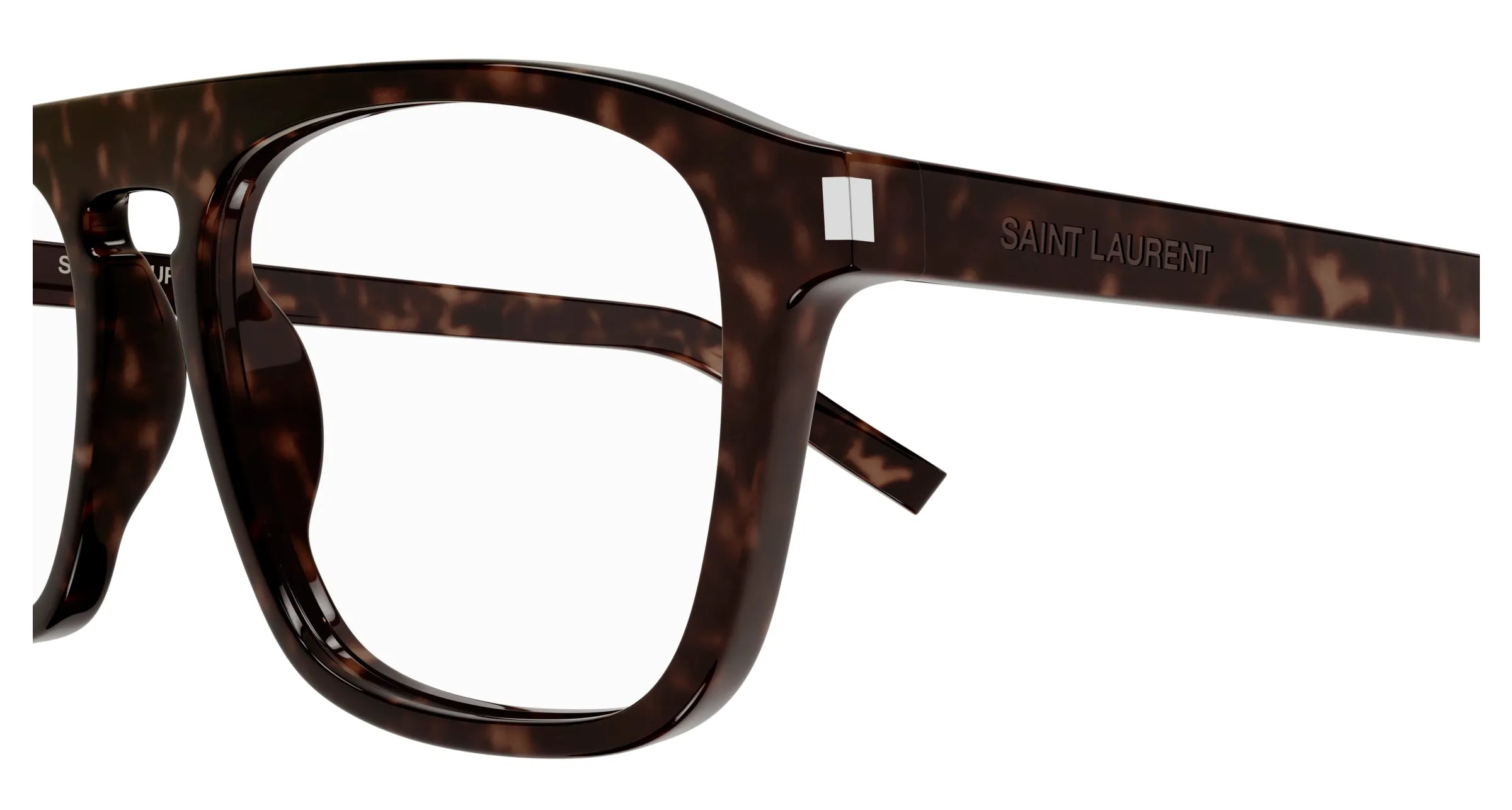 SAINT LAURENT SL 157 007 Montature da vista Acetato Havana Trasparente Squadrata ["Antiriflesso"] - immagine 3