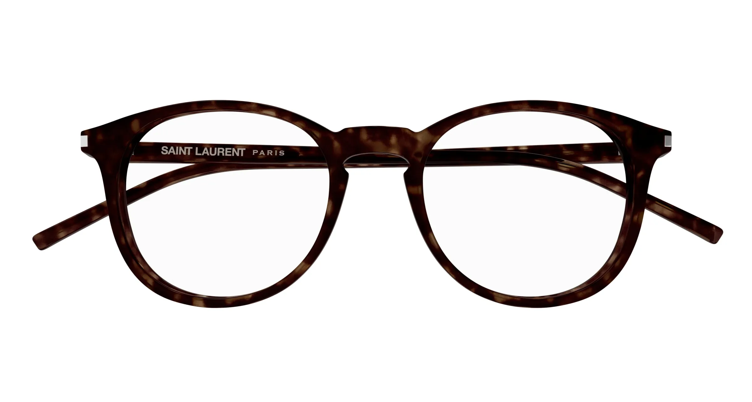 SAINT LAURENT SL 106 018 Montature da vista Acetato Havana Trasparente Rotonda - immagine 2