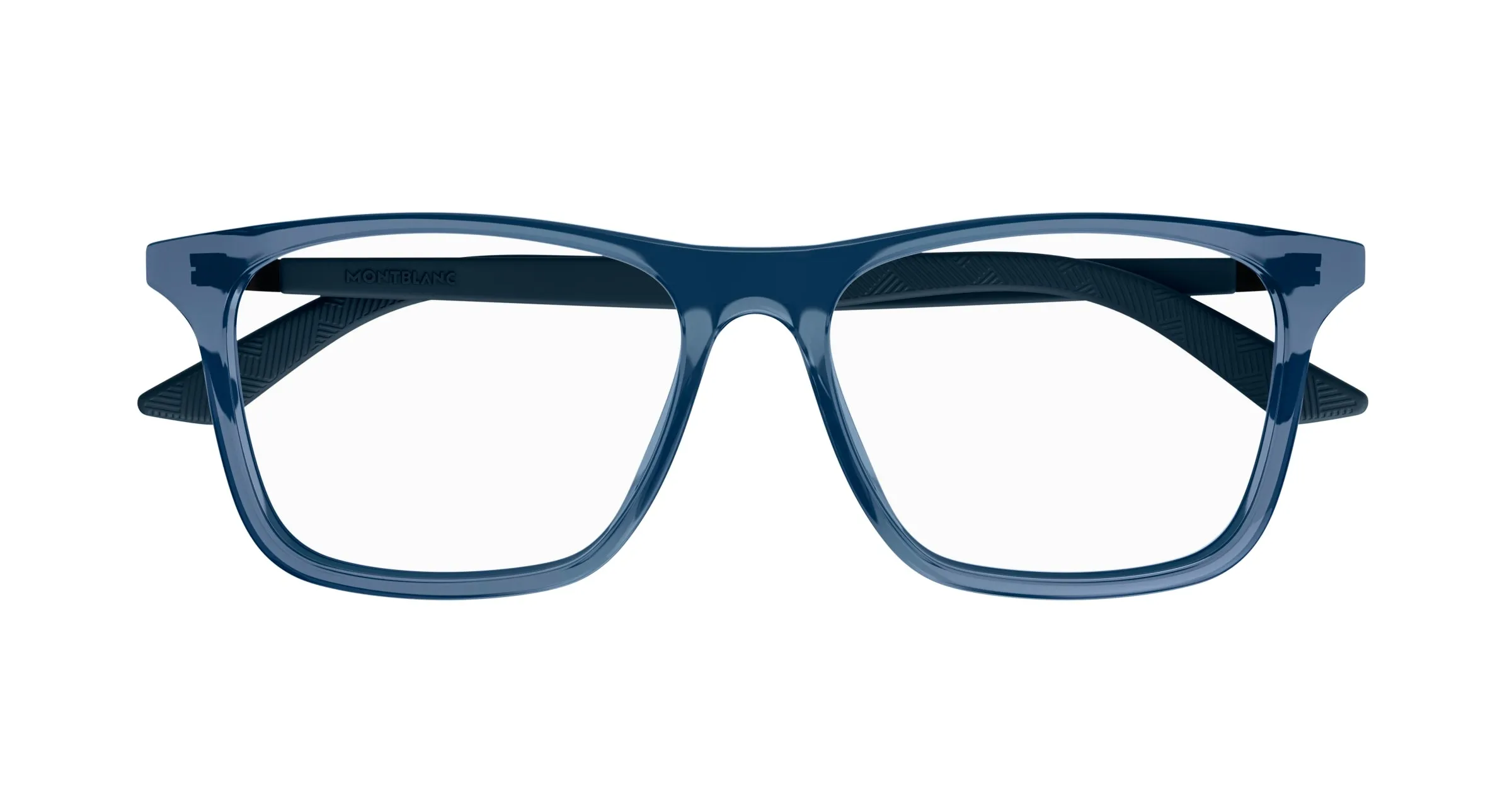 Montblanc MB0359O 005 Montature da vista Acetato Blu Trasparente Squadrata - immagine 2