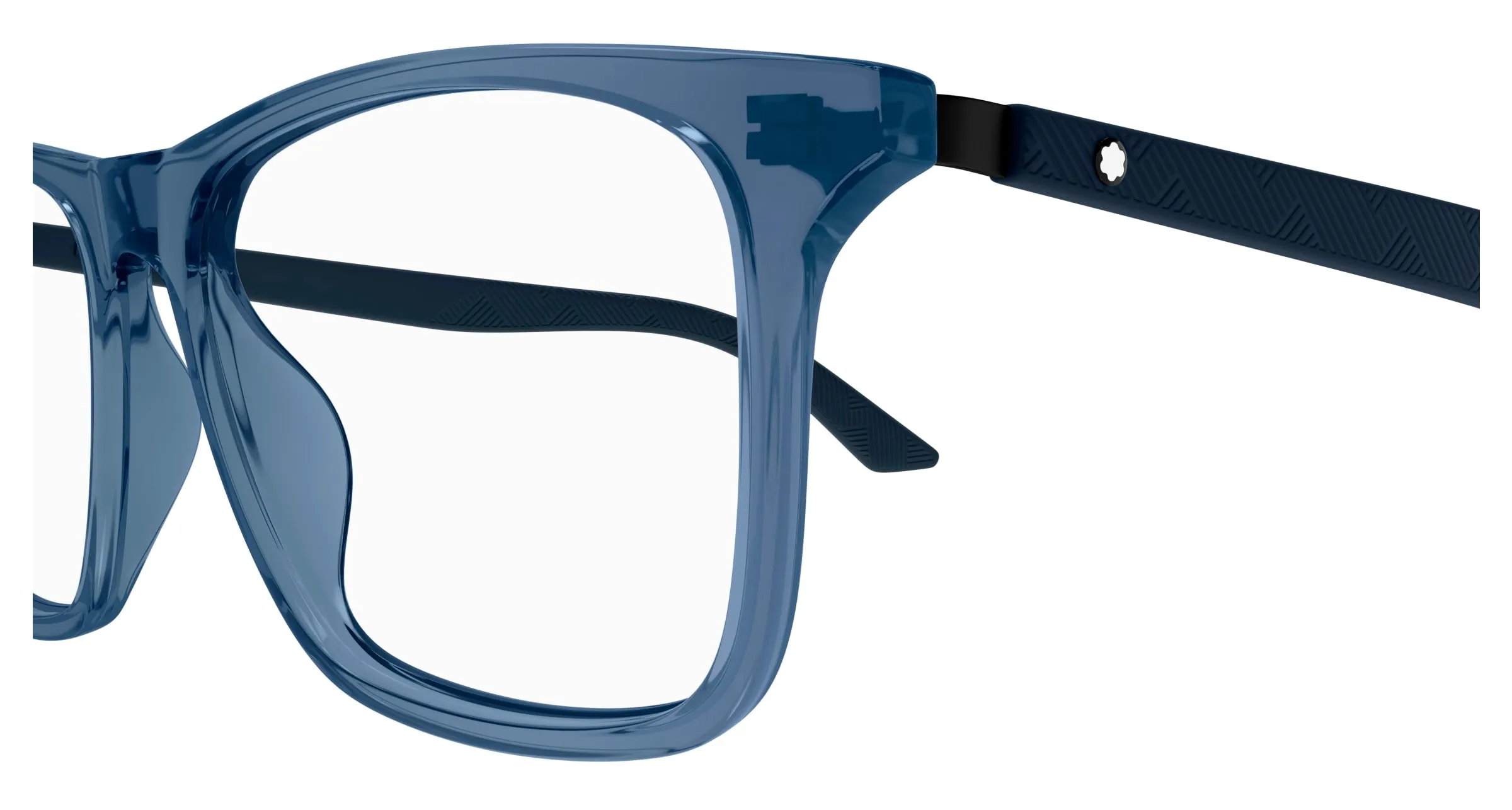 Montblanc MB0359O 005 Montature da vista Acetato Blu Trasparente Squadrata - immagine 3
