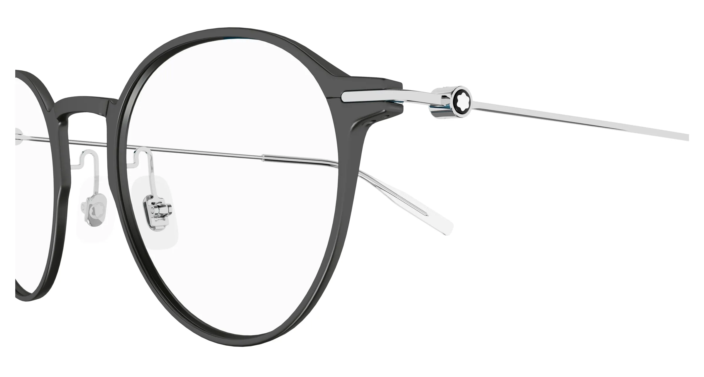 Montblanc MB0357O 005 Montature da vista Grigio Trasparente Rotonda - immagine 3